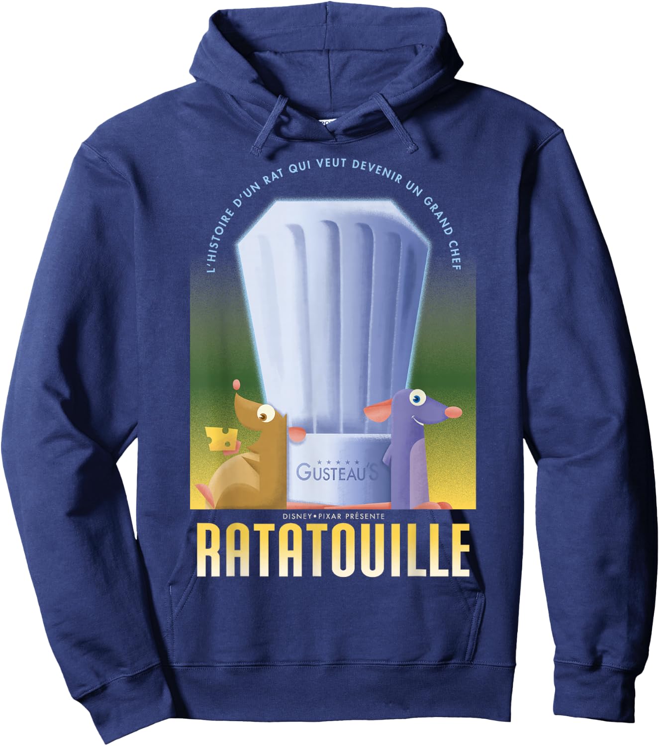Disney Pixar Ratatouille Remy And Emile Gusteau's Poster Hoodie - Hoodie | Navy
