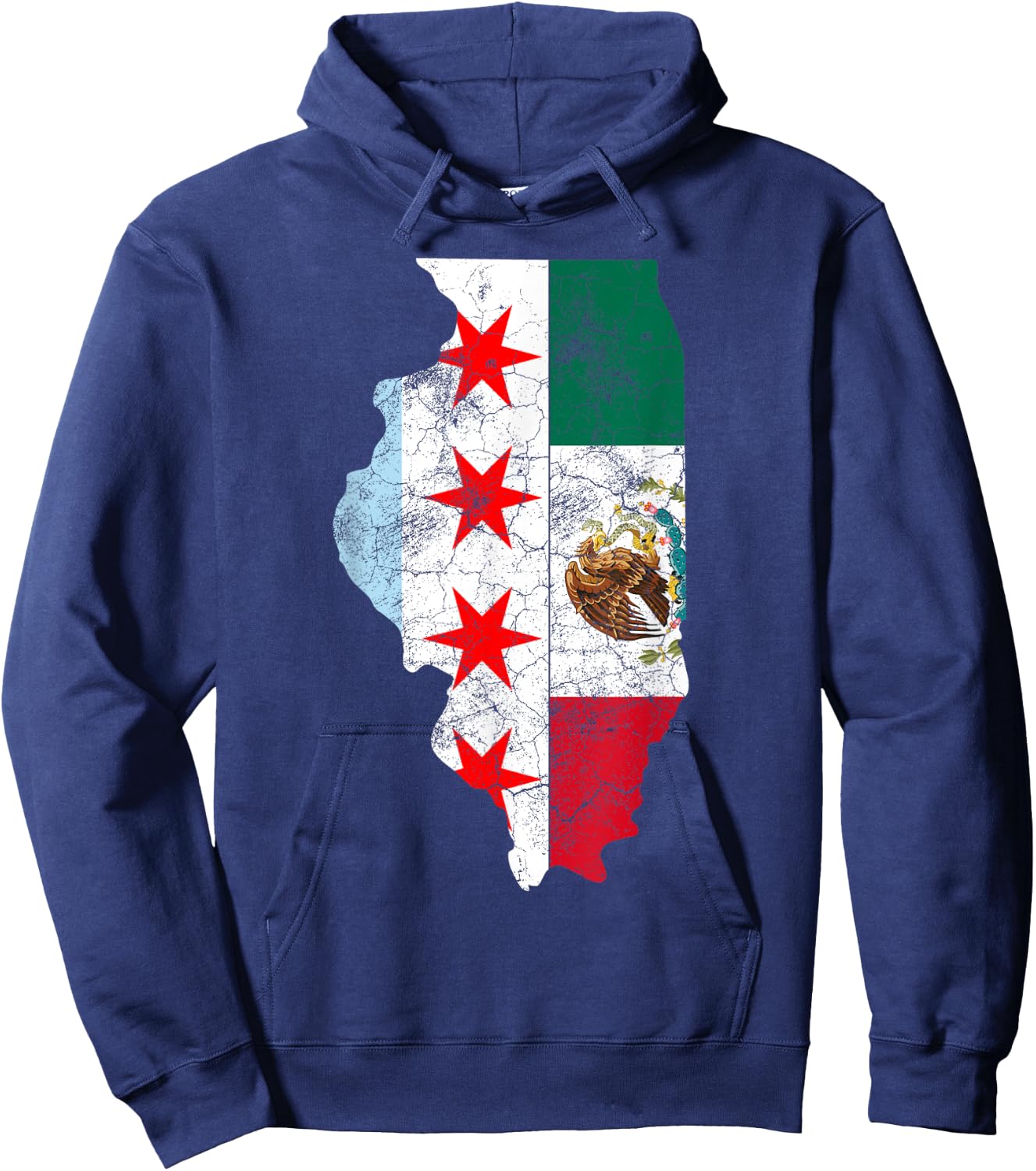 Cinco De Mayo Shirt Chicago Mexican Flag Men Women Kids Gift Hoodie - Hoodie | Navy