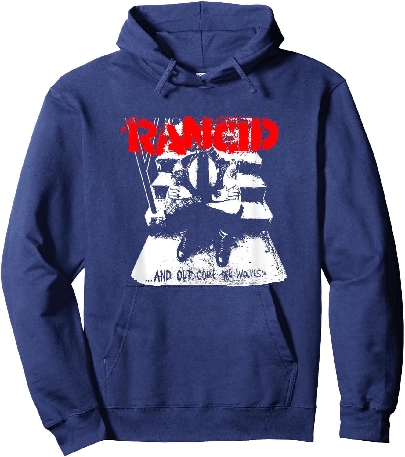 Rancid - Official Merchandise - And Out Come The Wolves Hoodie - Hoodie | Navy