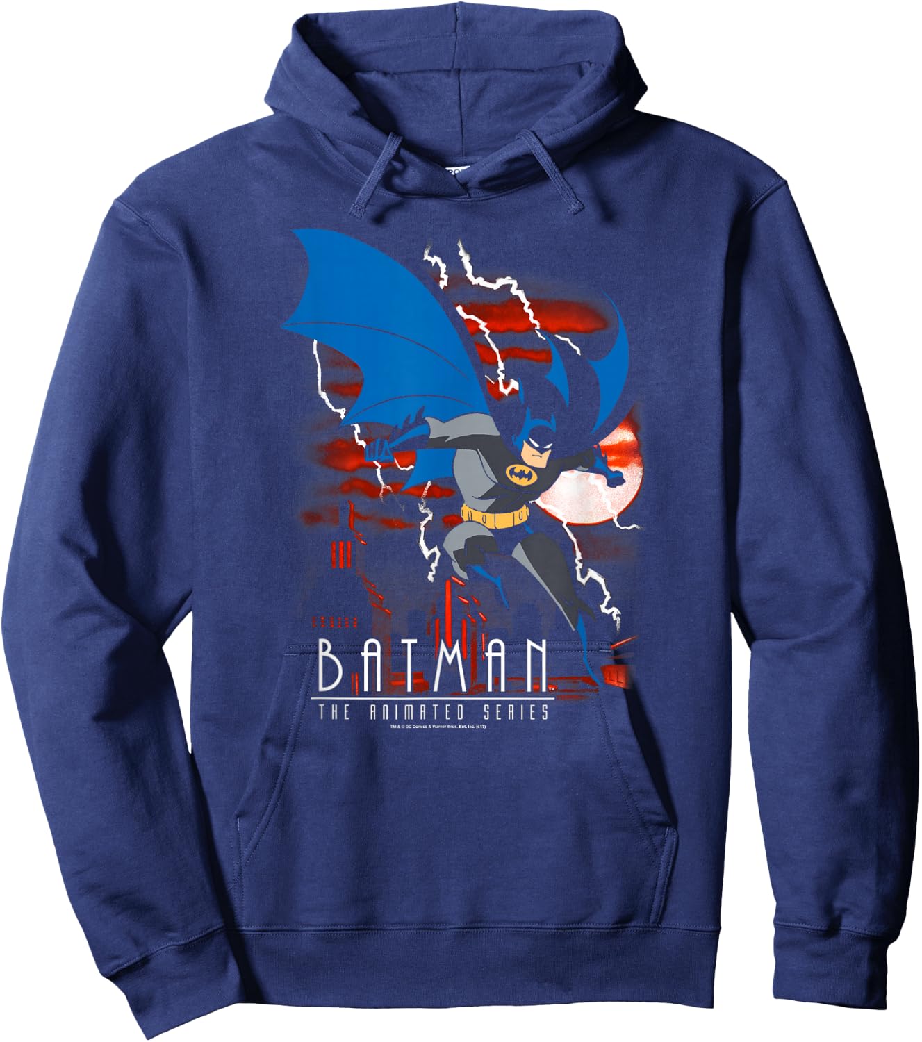 Batman: Animated Series Lightning Strikes Hoodie - Hoodie | Navy