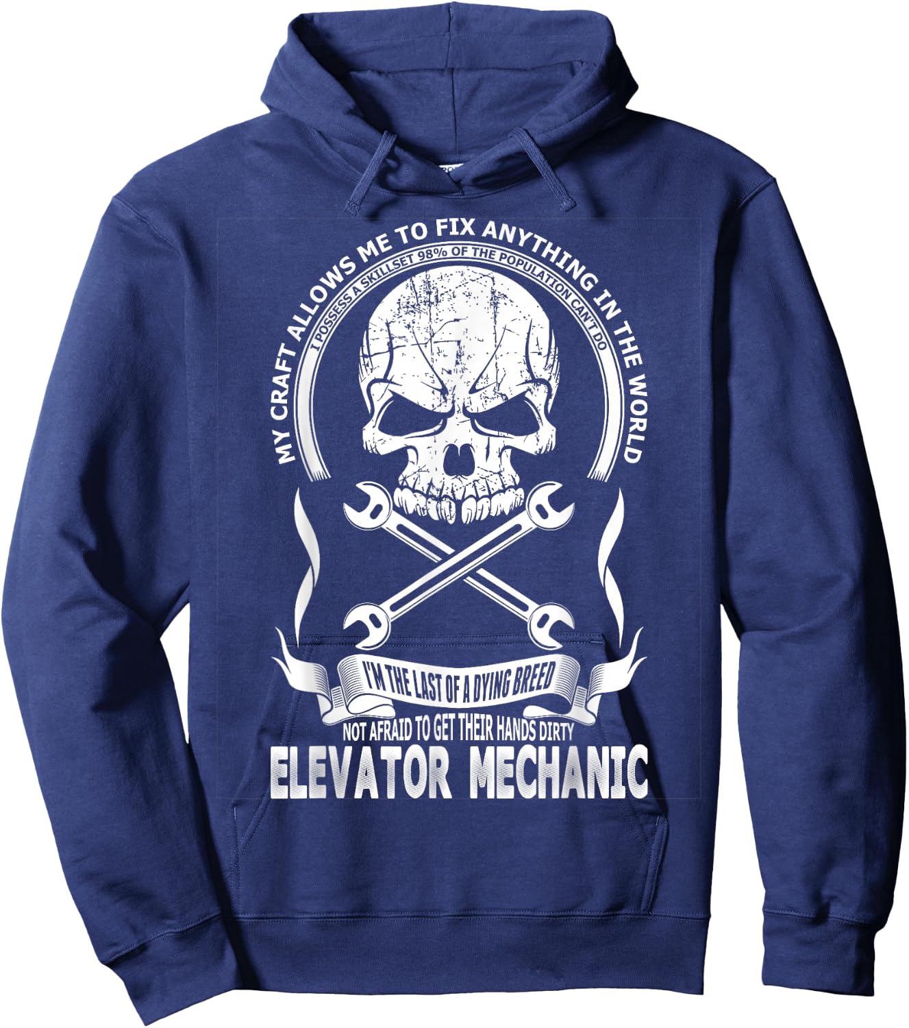 Elevator Mechanic Hoodie - Hoodie | Navy