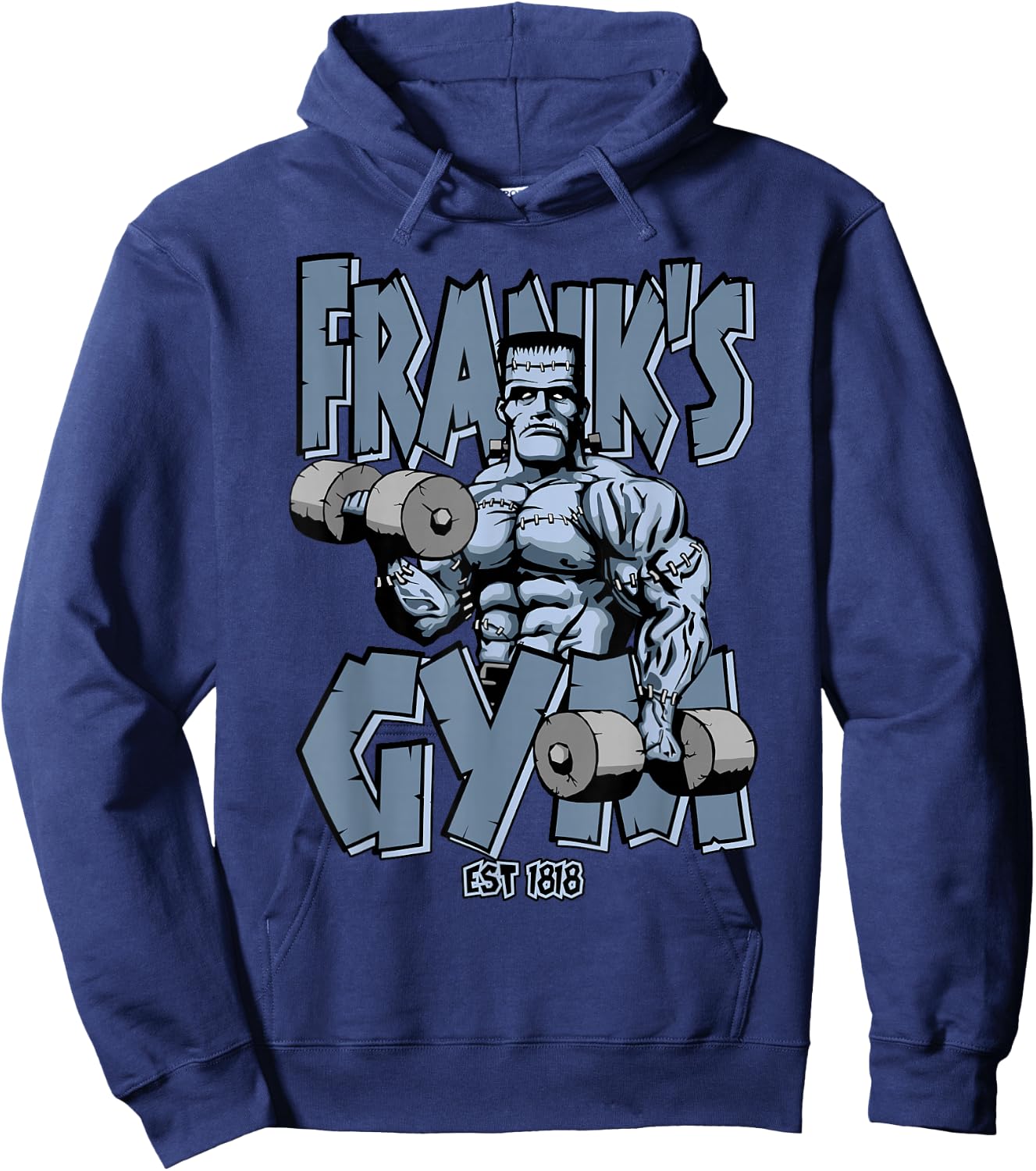 Frankenstein Gym Funny Bodybuilding Fitness Workout Hoodie - Hoodie | Navy