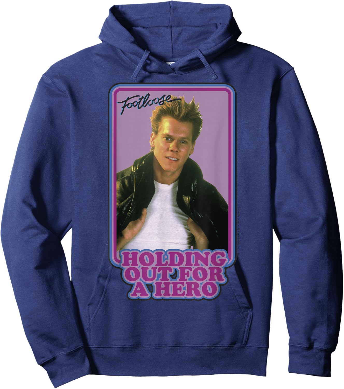 Footloose Ren McCormack Holding Out For A Hero Portrait Hoodie - Hoodie | Navy