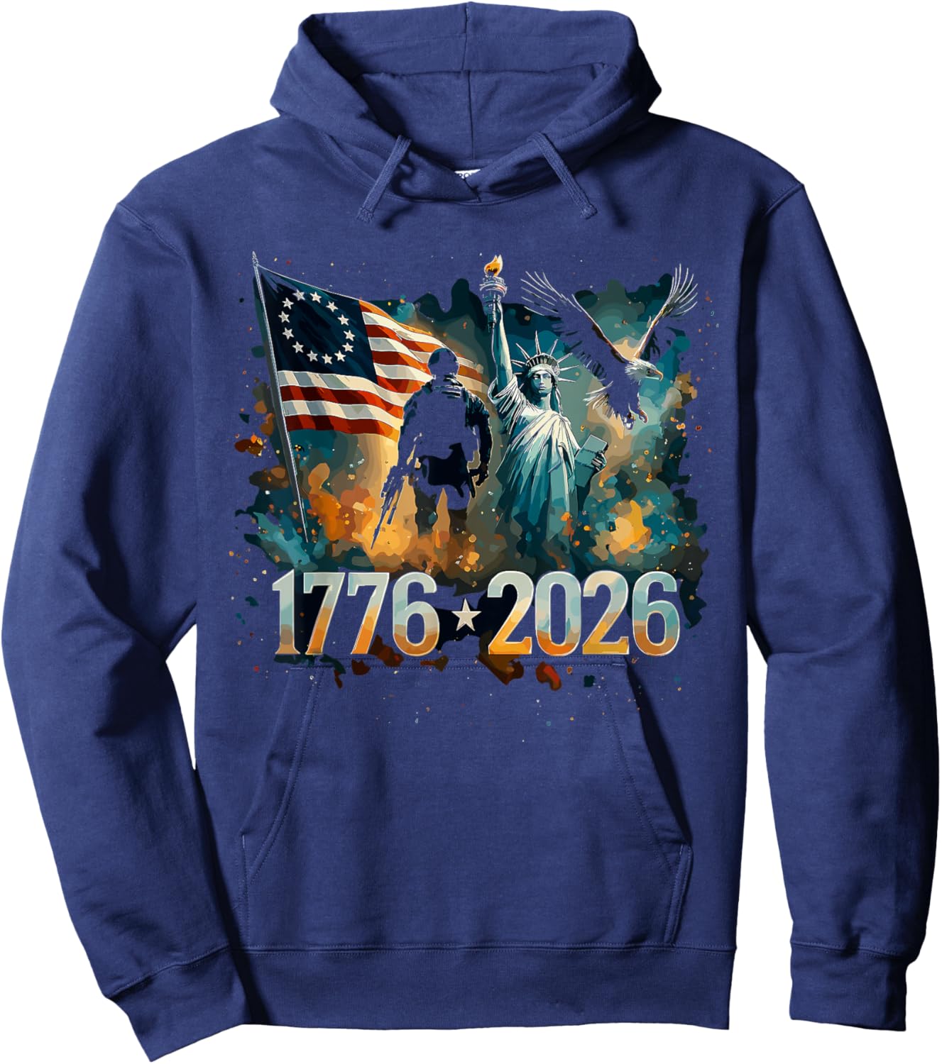 We The People 250 Years of Freedom 1776-2026 250th Birthday Hoodie - Hoodie | Navy