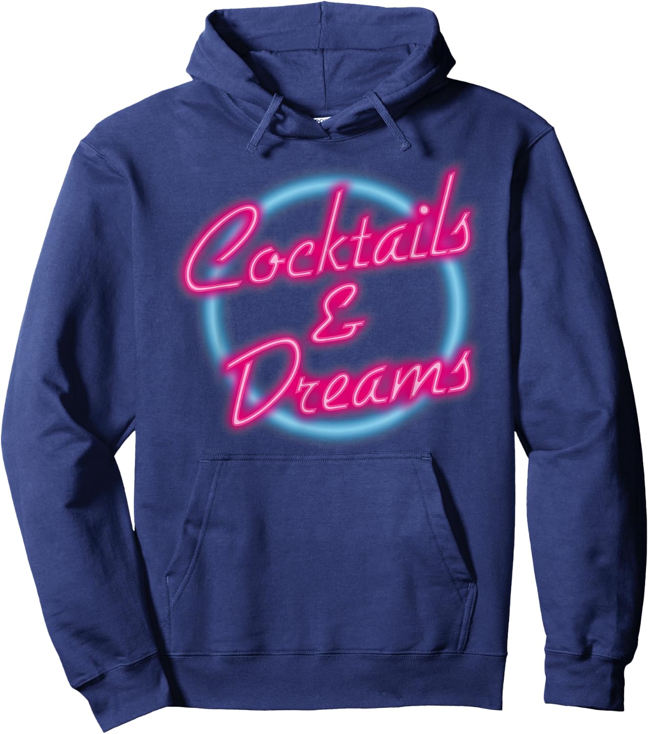 Cocktails and Dreams Neon Sign Hoodie - Hoodie | Navy