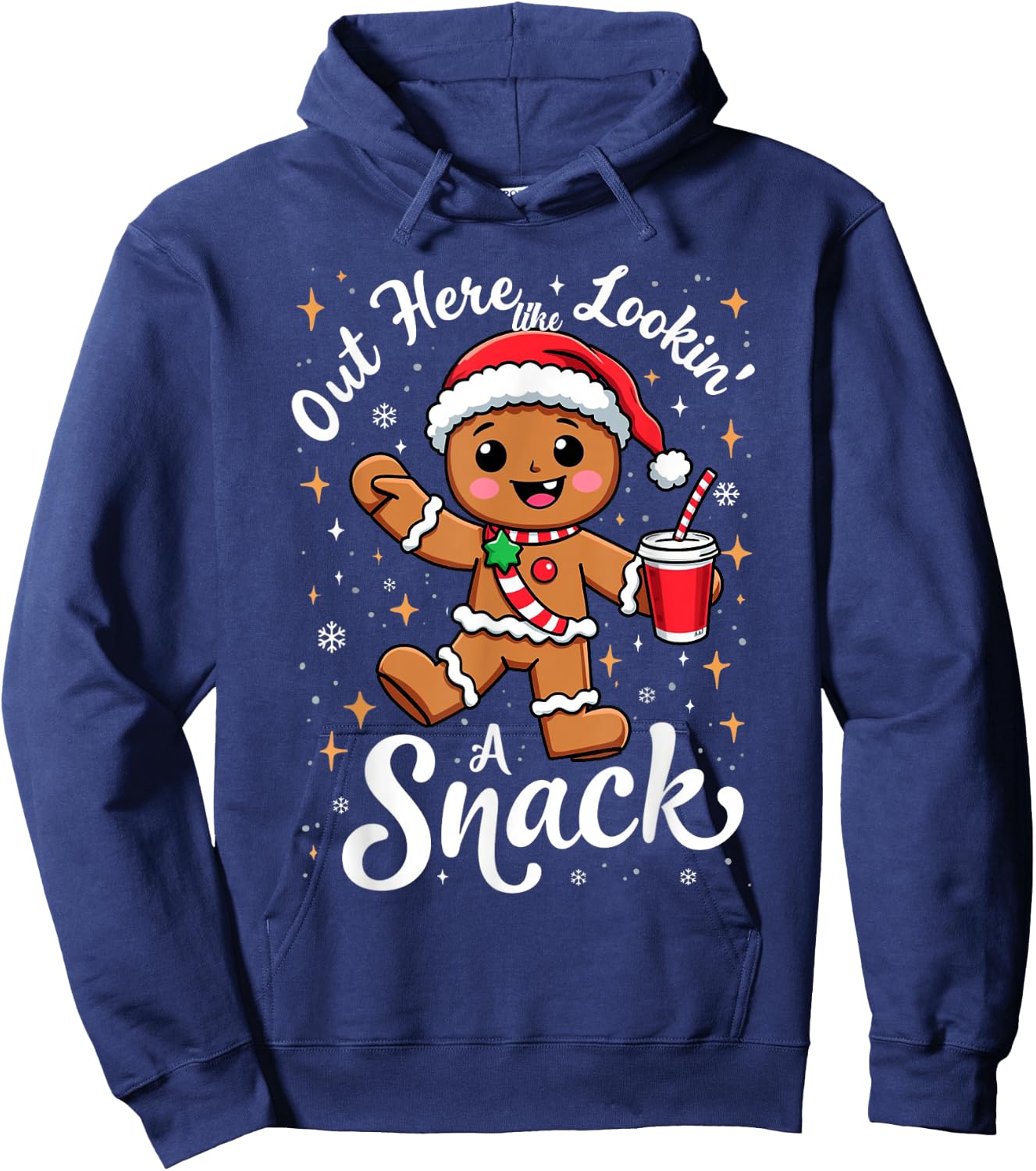 out here looking like a snack christmas funny BouJee Xmas Hoodie - Hoodie | Navy