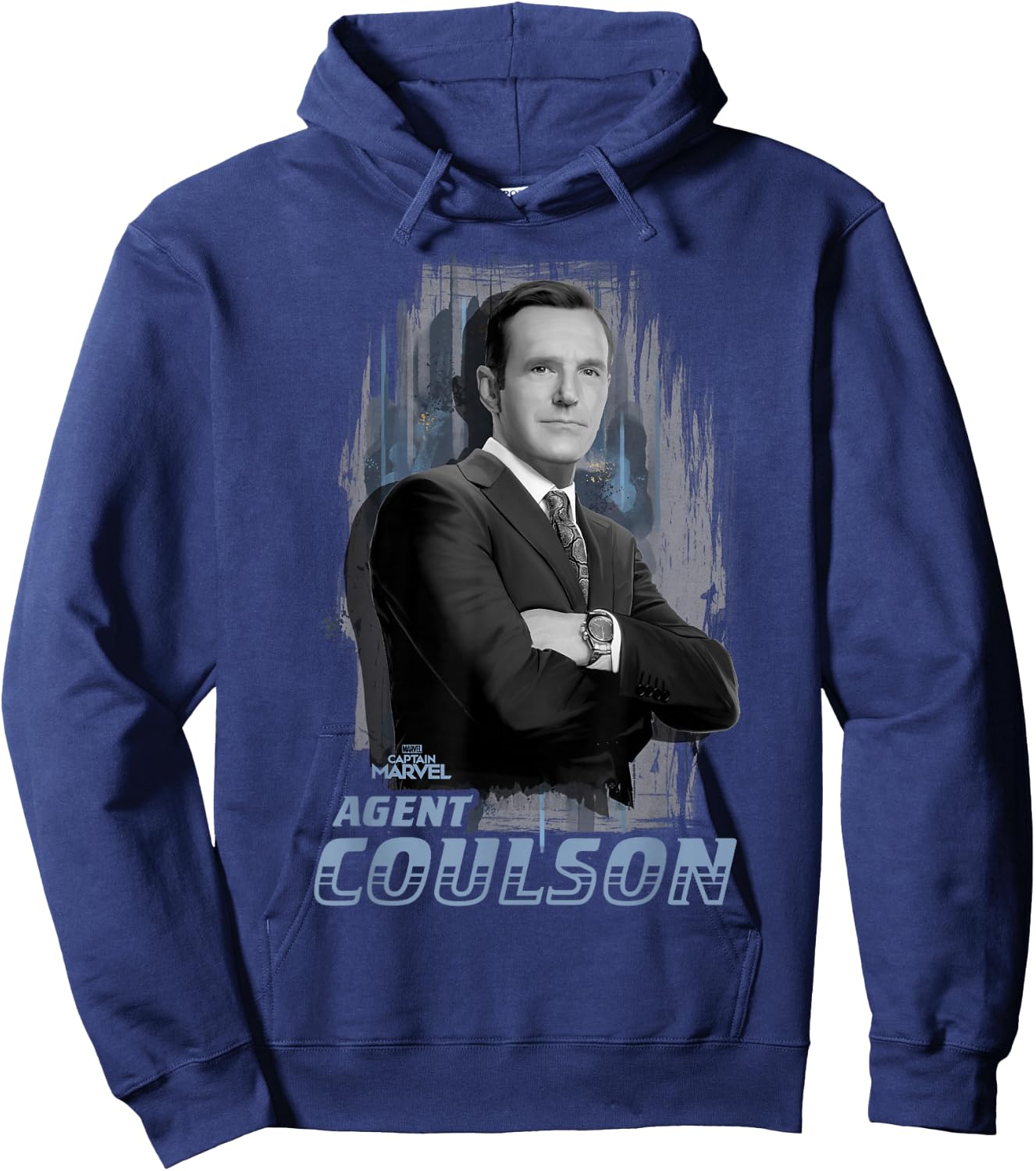 Captain Marvel Agent Coulson Portrait Graphic Hoodie - Hoodie | Navy