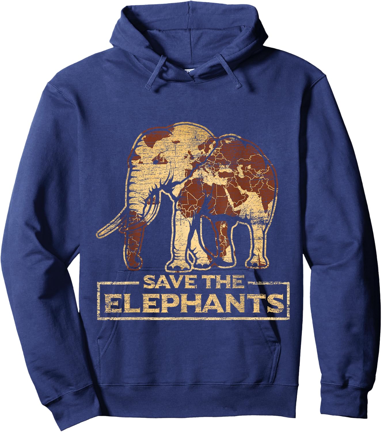 Save the elephants elephant Hoodie - Hoodie | Navy