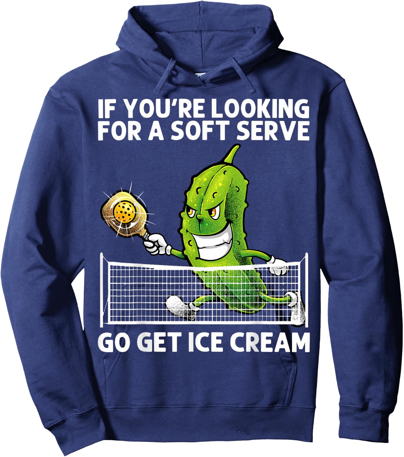Pickleball Art Women Grandpa Gag Pickle Ball Player Hoodie - Hoodie | Navy