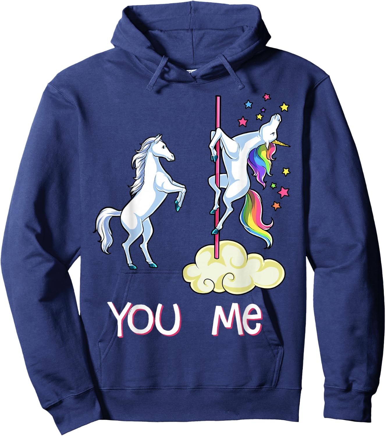 Unicorn You vs Me Shirt Funny Unicorns Rainbow Gifts Hoodie - Hoodie | Navy