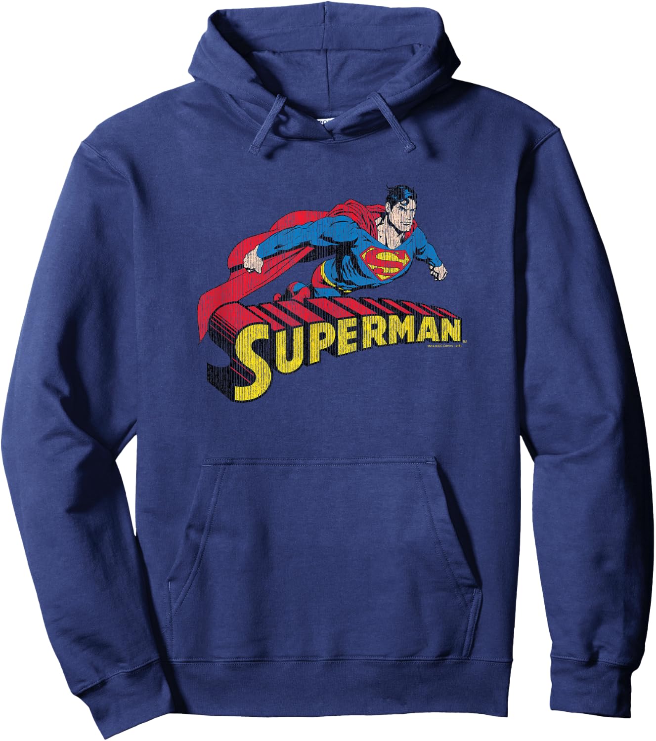 Superman Flying Over Hoodie - Hoodie | Navy