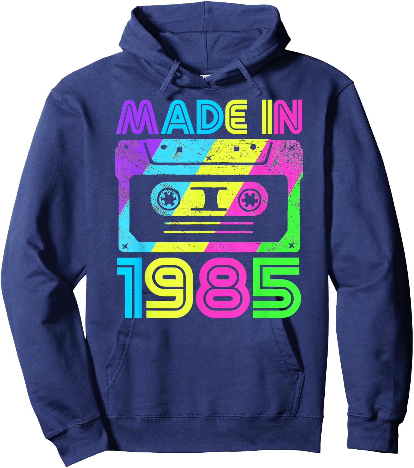 Made In 1985 Cassette Birthday Outfit 80s Party Wear Hoodie - Hoodie | Navy