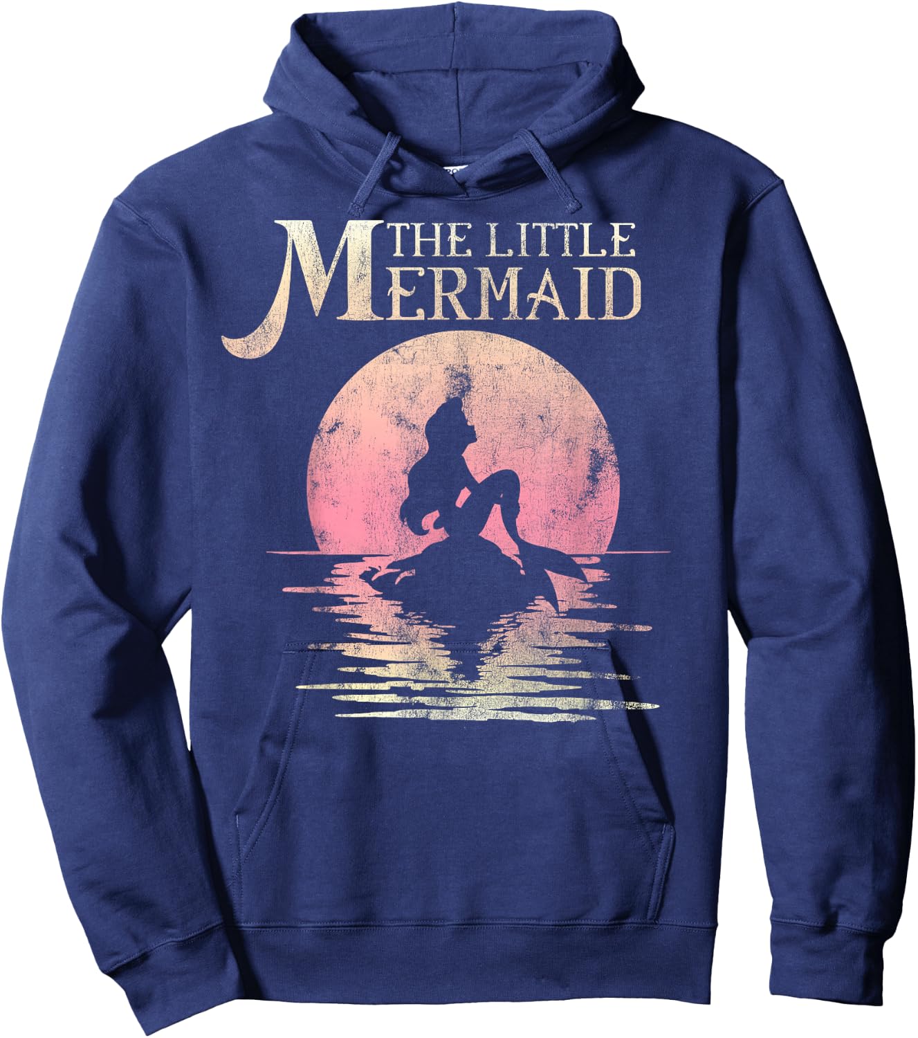 Disney The Little Mermaid Ariel Rock Moon Silhouette Hoodie - Hoodie | Navy