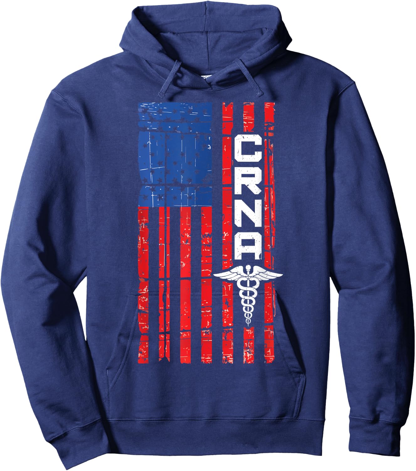 CRNA American Flag USA For Proud Nurses Hoodie - Hoodie | Navy