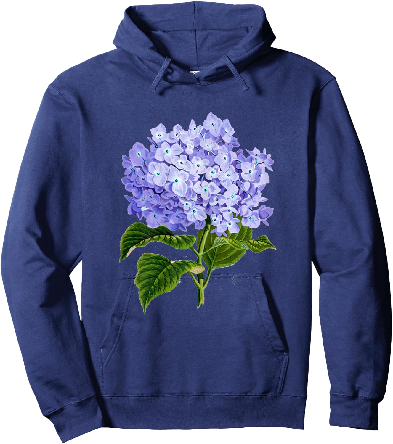 Delightful Hydrangea Hoodie - Hoodie | Navy