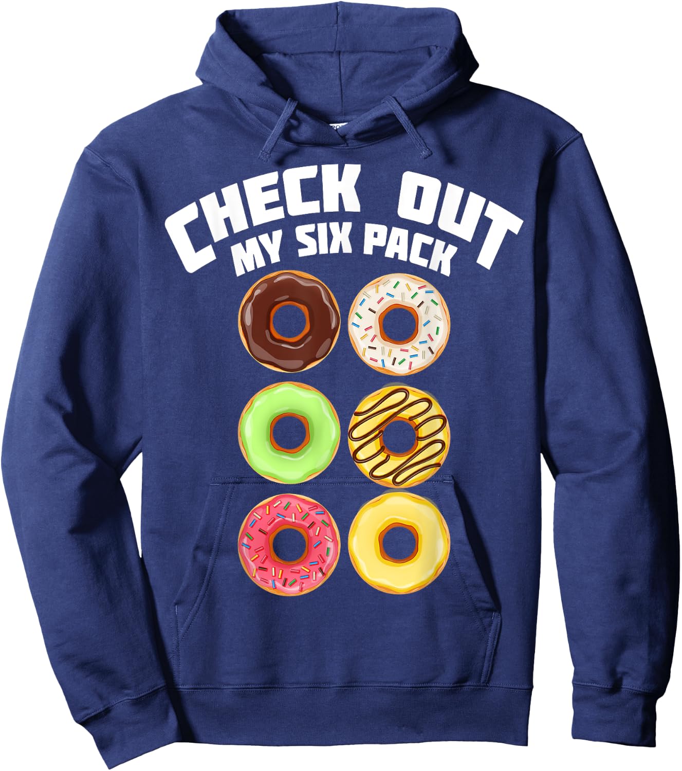Cute Check Out My Six Pack Doughnut Abs Shirt Boys & Girls Hoodie - Hoodie | Navy