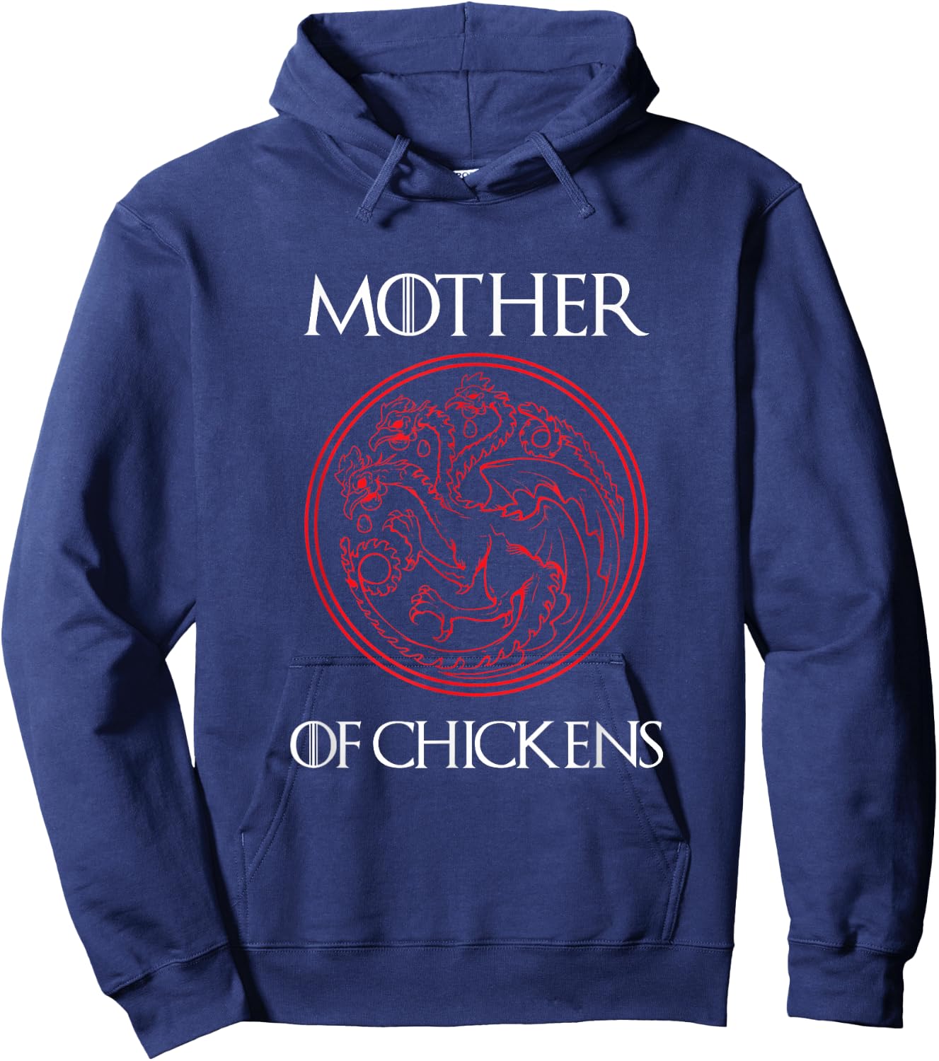 Mother of Chickens Women Gift Mom Funny Chicken Farmer Owner Hoodie - Hoodie | Navy
