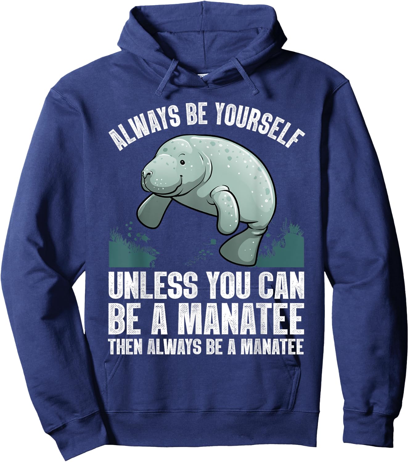Funny Manatee Design Women Boys Girls Manatee Lover Hoodie - Hoodie | Navy