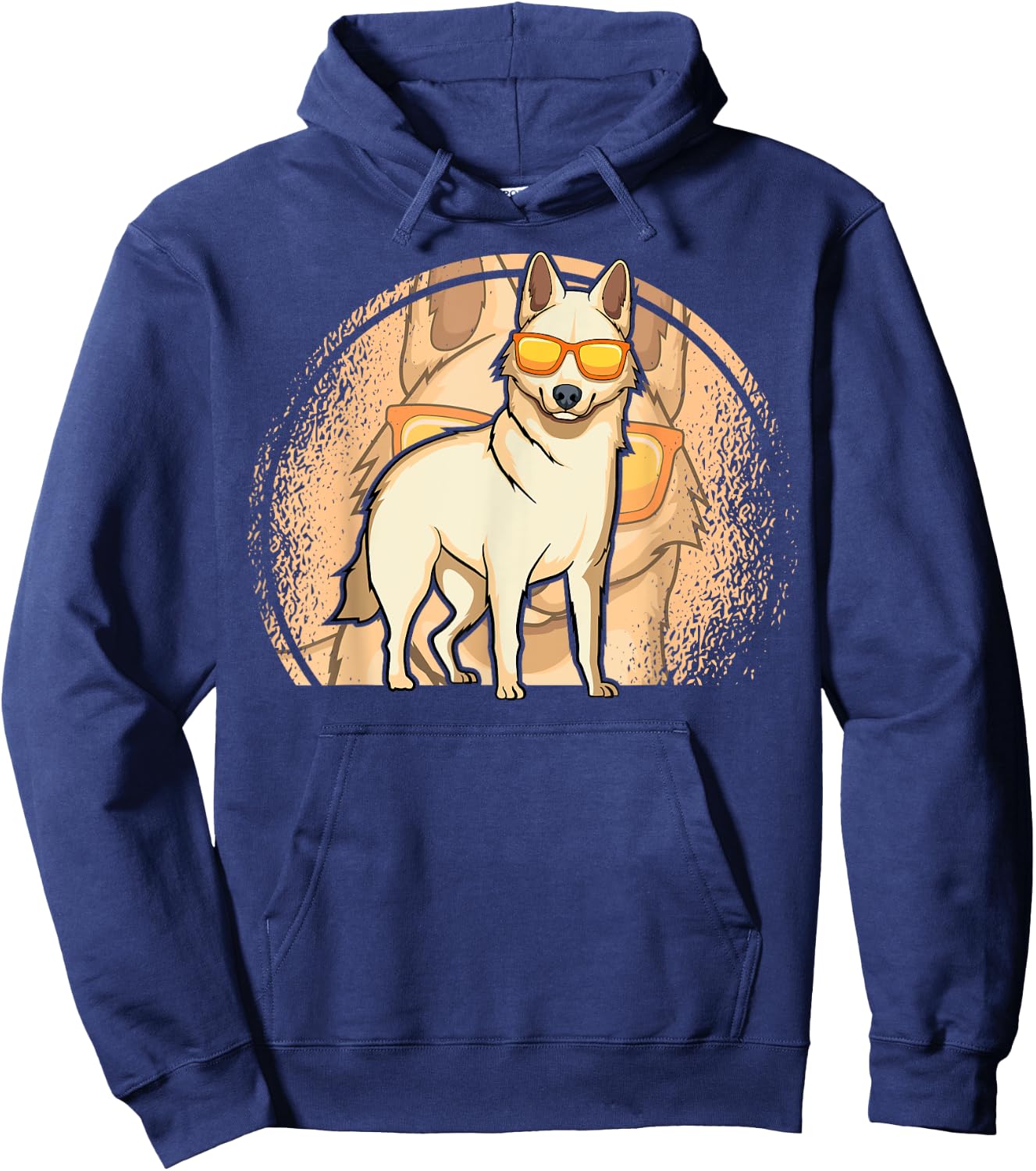Korean Jindo Dog Sunglasses Jindo-gyeon Owner Fur Parent Hoodie - Hoodie | Navy
