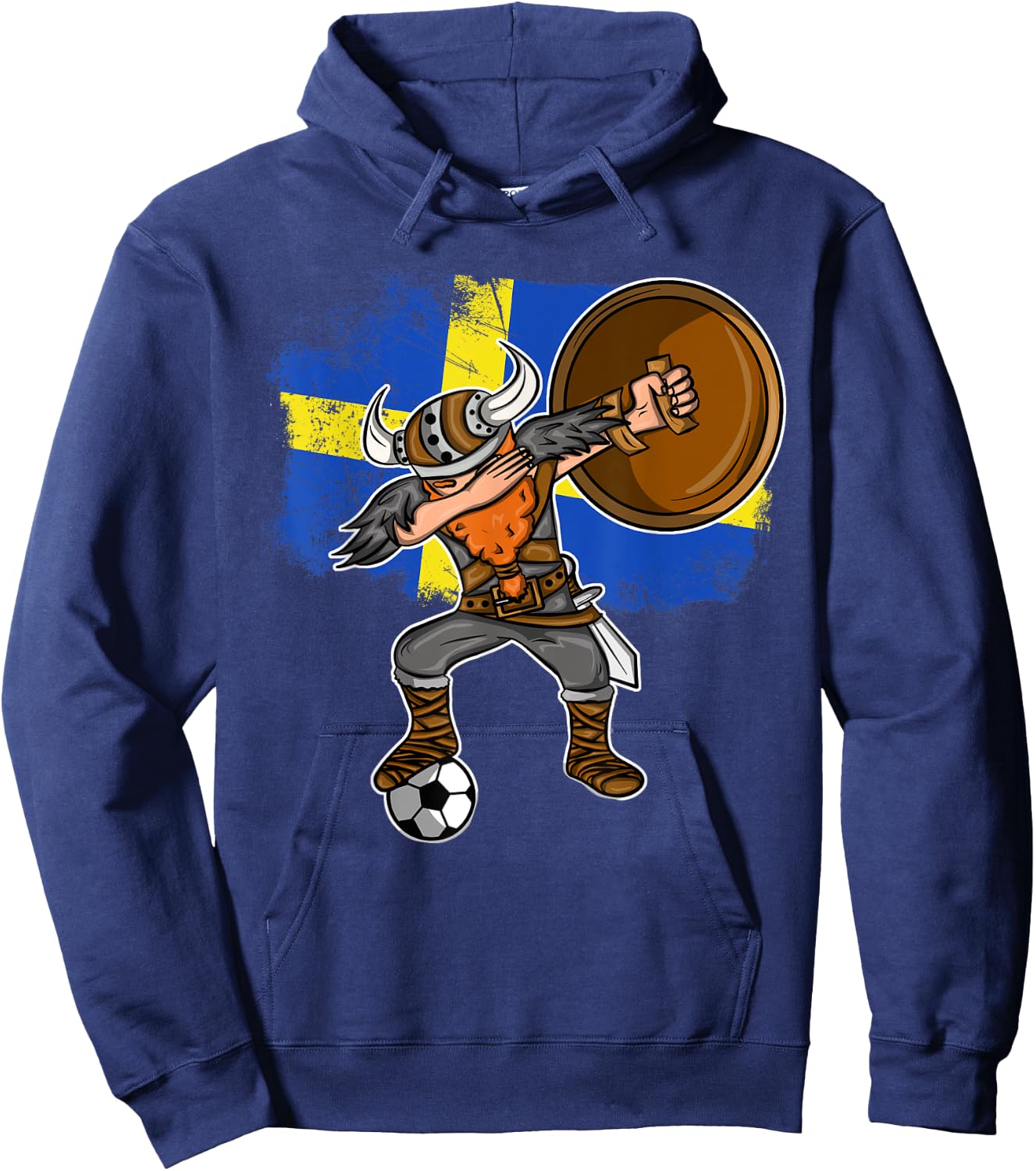 Swedish Viking Soccer Dabbing Hoodie - Hoodie | Navy