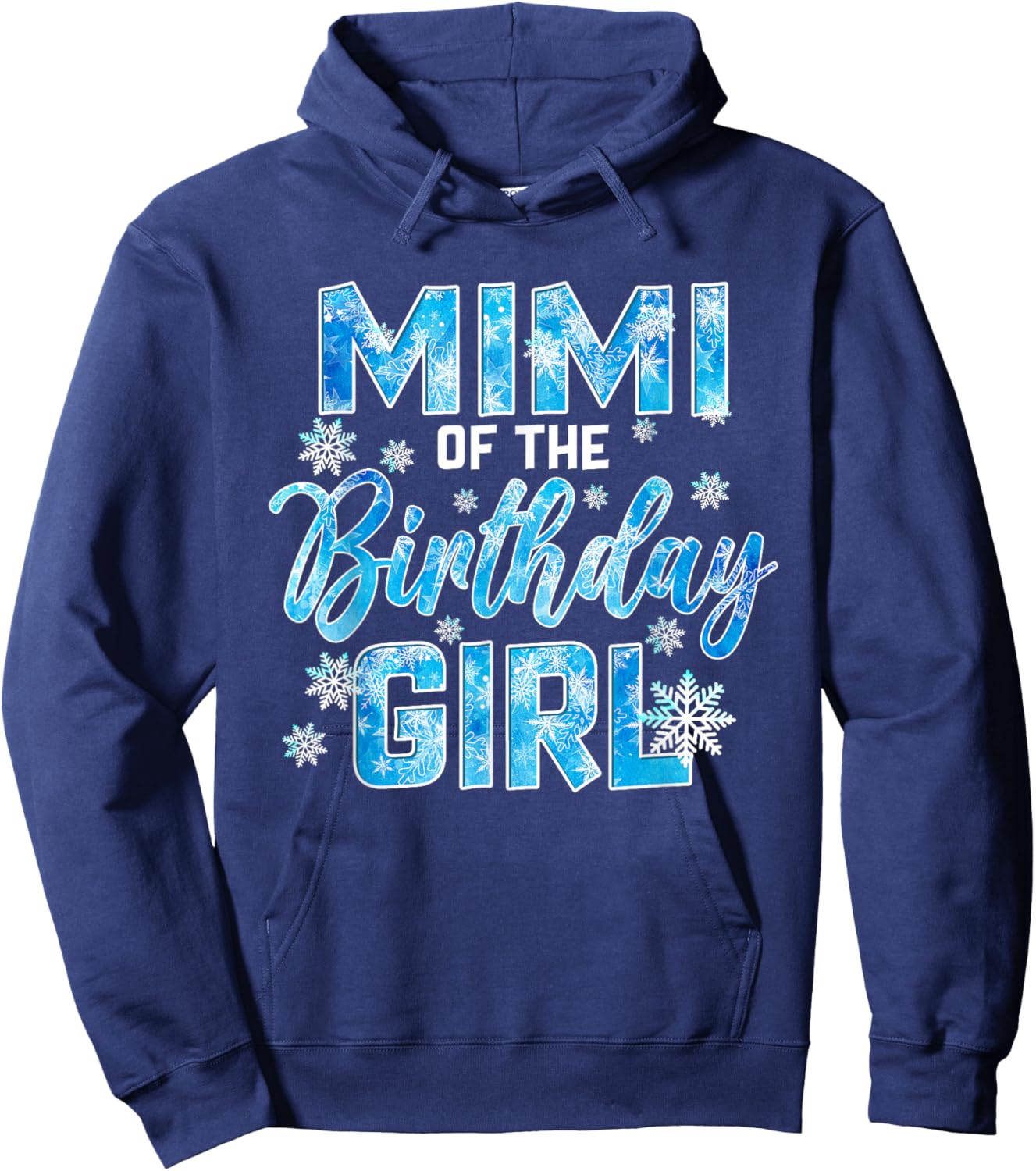 Mimi of The Birthday Girl Snowflakes Themed Matching Hoodie - Hoodie | Navy