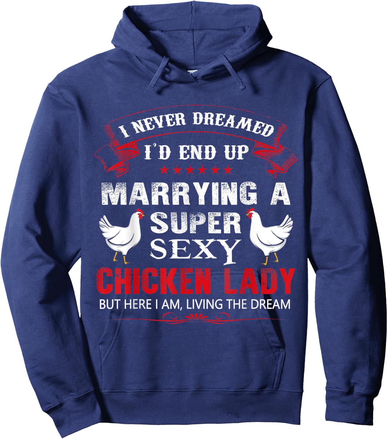 Chicken Shirt - Super Sexy Chicken Lady T Shirt Gift Hoodie - Hoodie | Navy