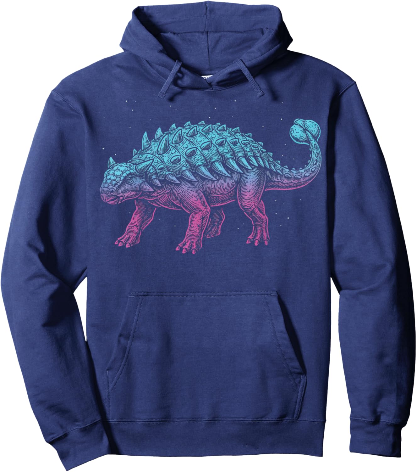 Ankylosaurus Illustration Dinosaur Hoodie - Hoodie | Navy