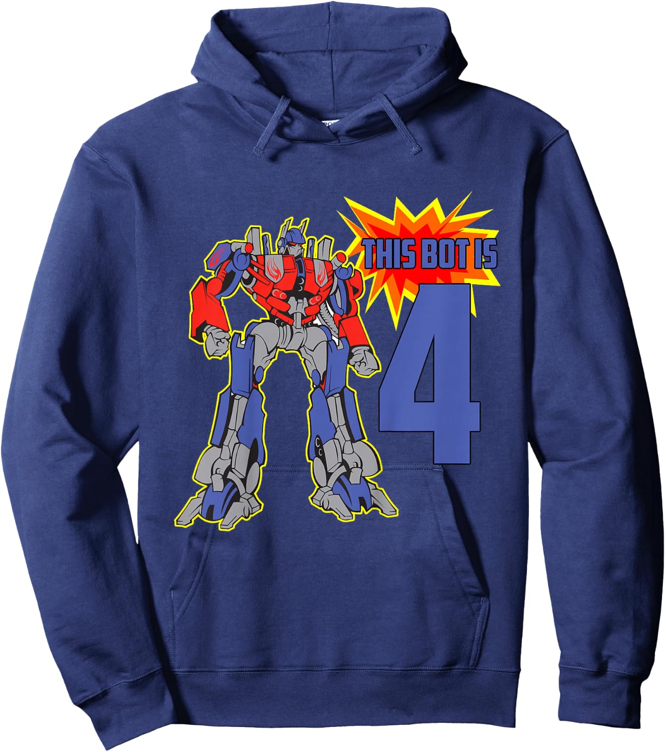 Robot Kid, Cute 4th Birthday Robots for Boys, Girls Hoodie - Hoodie | Navy
