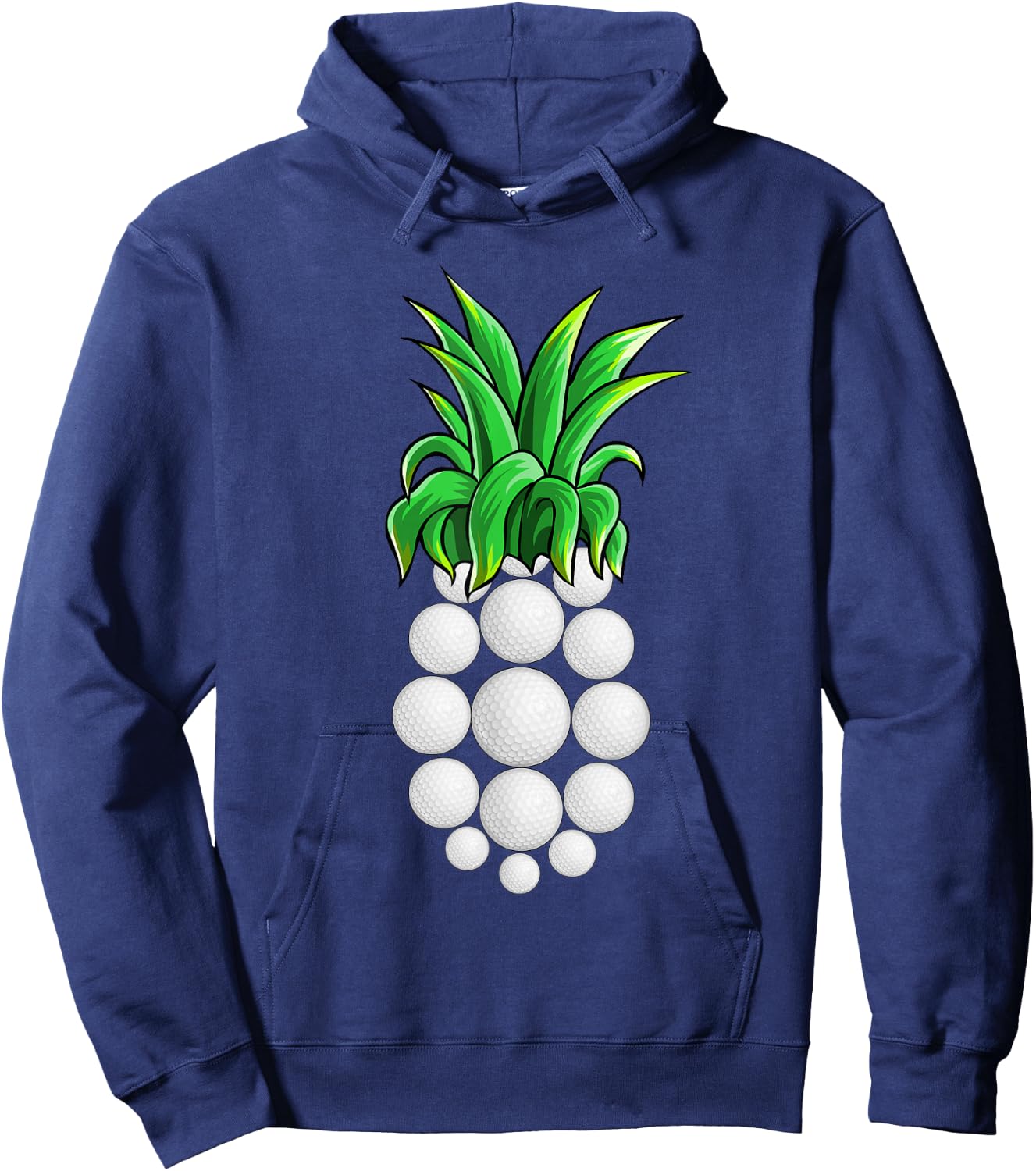 Pineapple Golf T Shirt Hawaiian Aloha Beach Gift Hawaii Hoodie - Hoodie | Navy