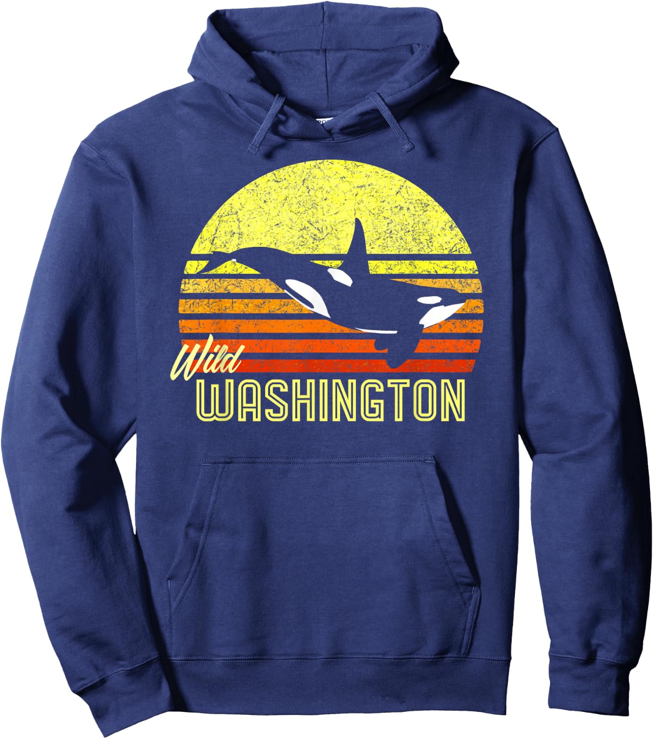 Washington Orca Killer Whale Puget Sound Marine Biologist Hoodie - Hoodie | Navy