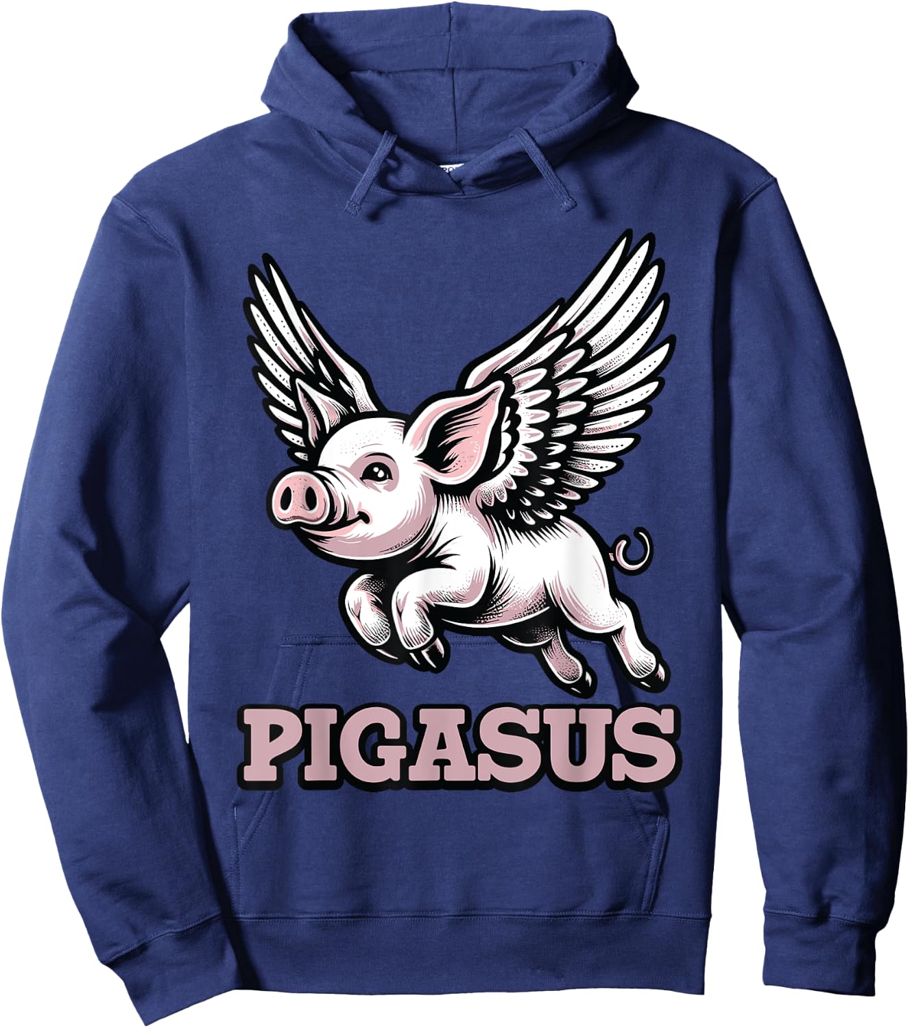 Pigasus Flying Pig Animal Mythical Pig Lover Hoodie - Hoodie | Navy