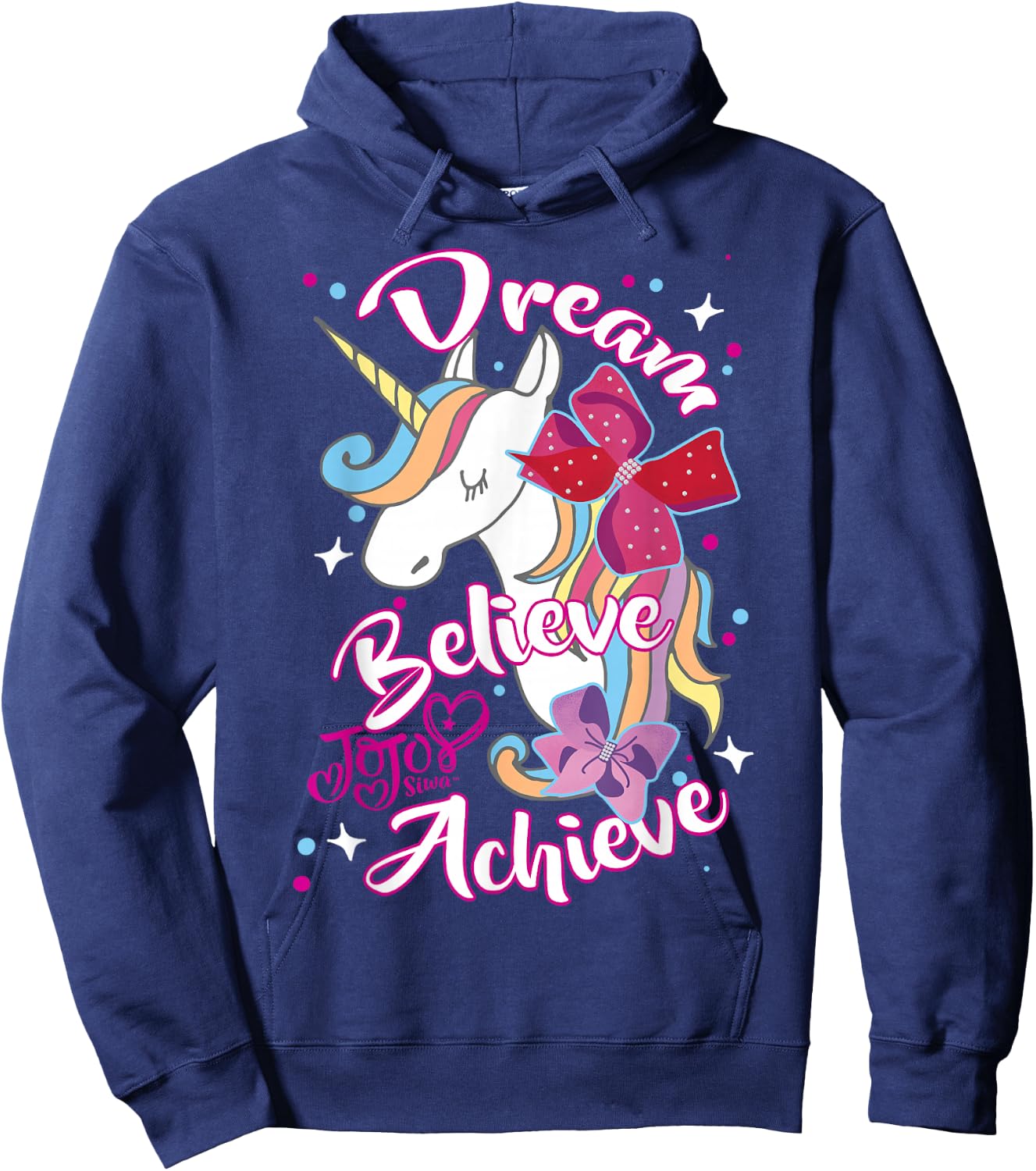 JoJo Siwa Dream Believe Achieve Unicorn Hoodie - Hoodie | Navy