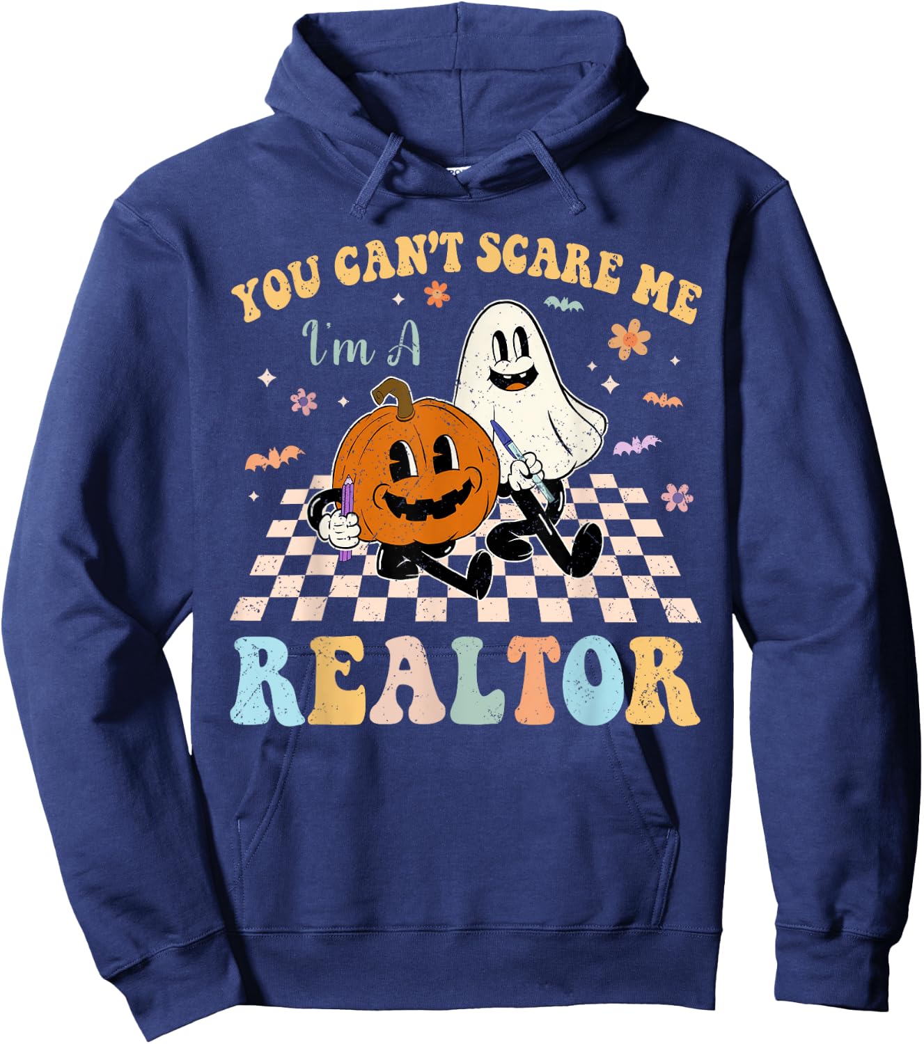 You Can't Scare Me I'm Realtor Halloween Hoodie - Hoodie | Navy
