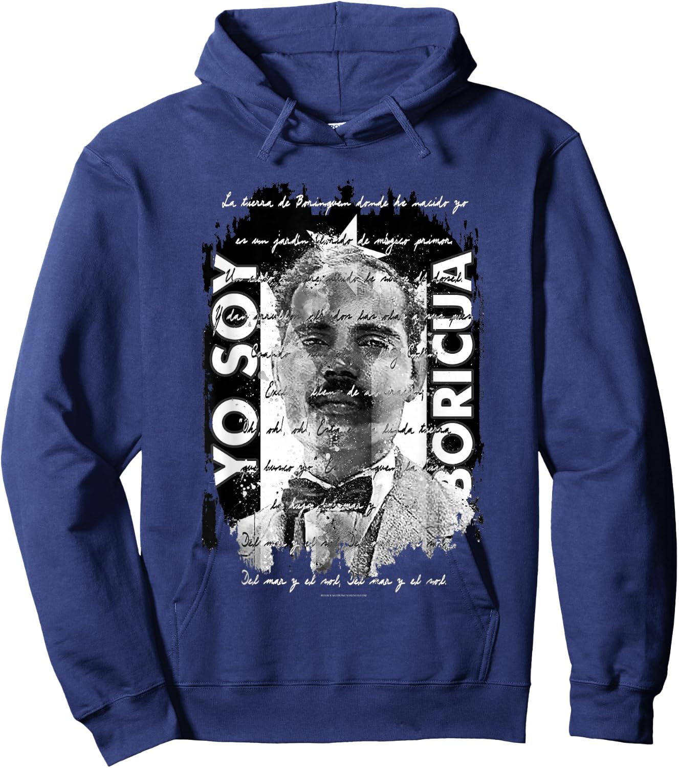 Albizu Campos Yo Soy Boricua Black Puerto Rico Flag Resiste Hoodie - Hoodie | Navy