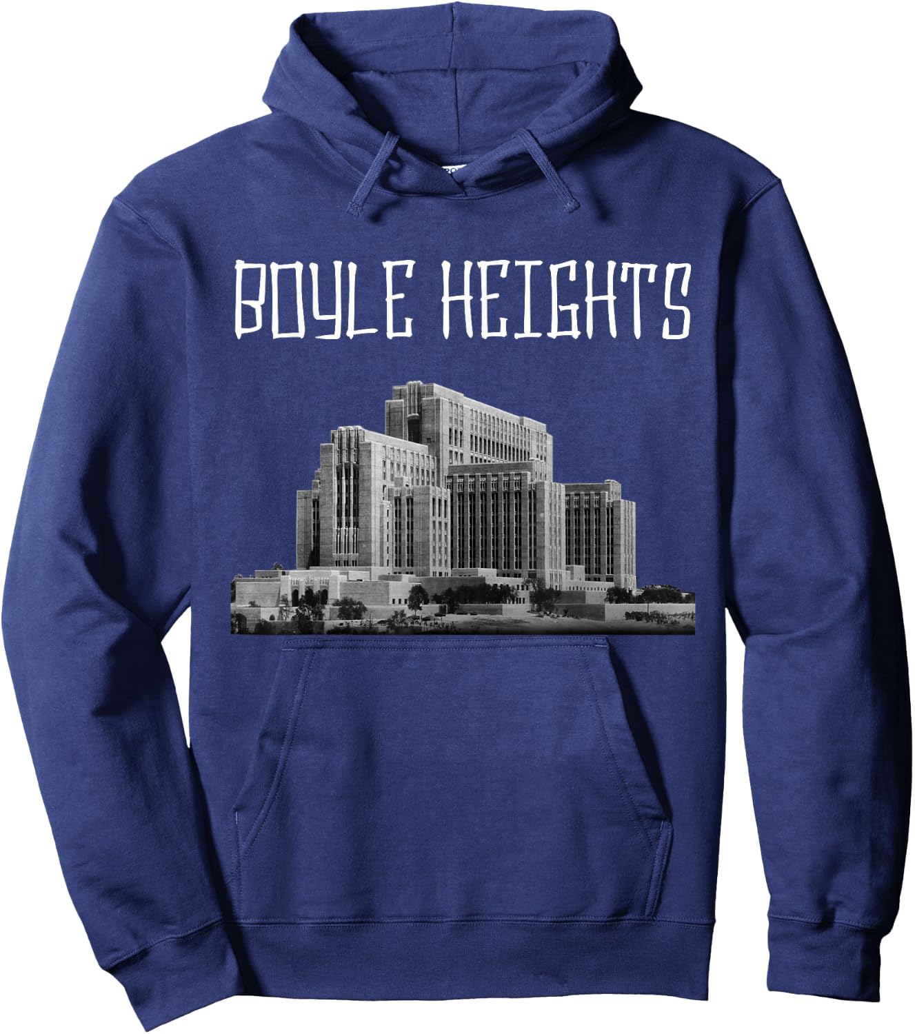 Boyle Heights East LA Los Angeles City Terrace Retro Vintage Hoodie - Hoodie | Navy