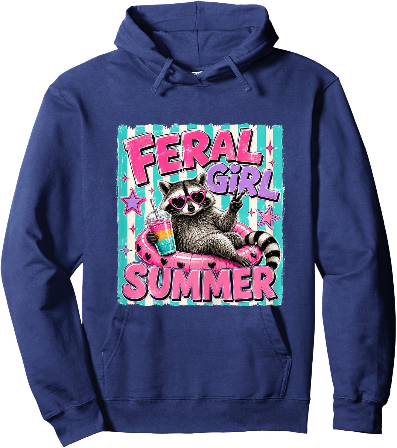 Feral Girl Summer Hoodie - Hoodie | Navy