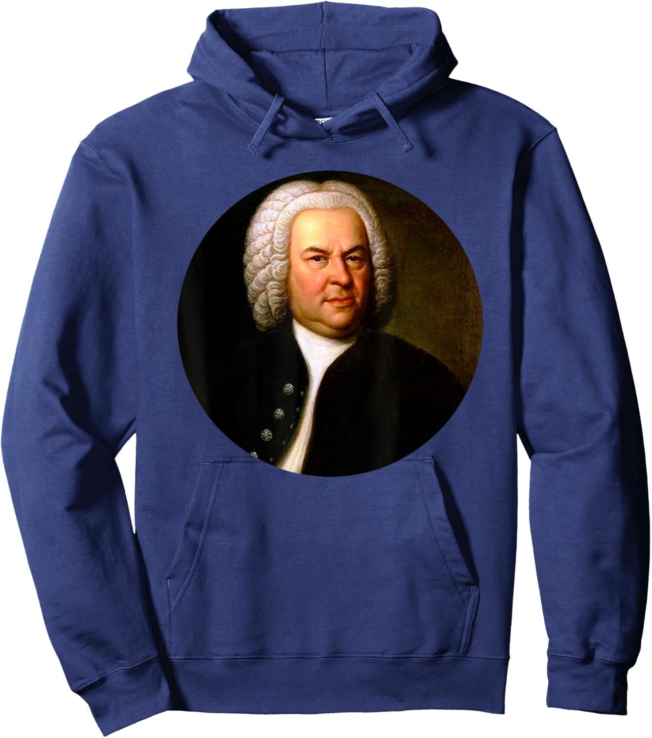 Johann Sebastian Bach Composer Portrait Hoodie - Hoodie | Navy
