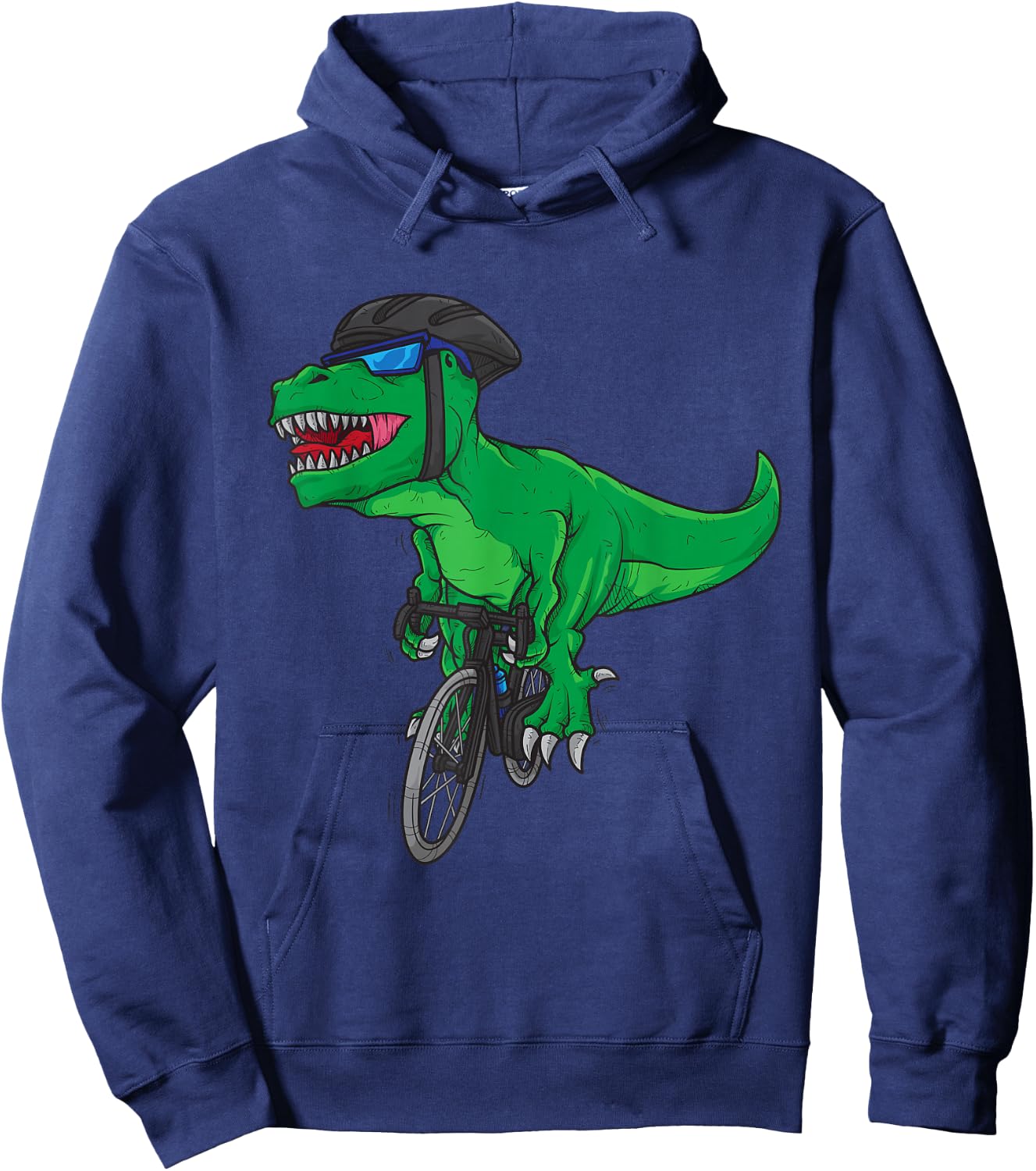 Cycling T-rex Dinosaur Shirt Cyclist Gift Hoodie - Hoodie | Navy