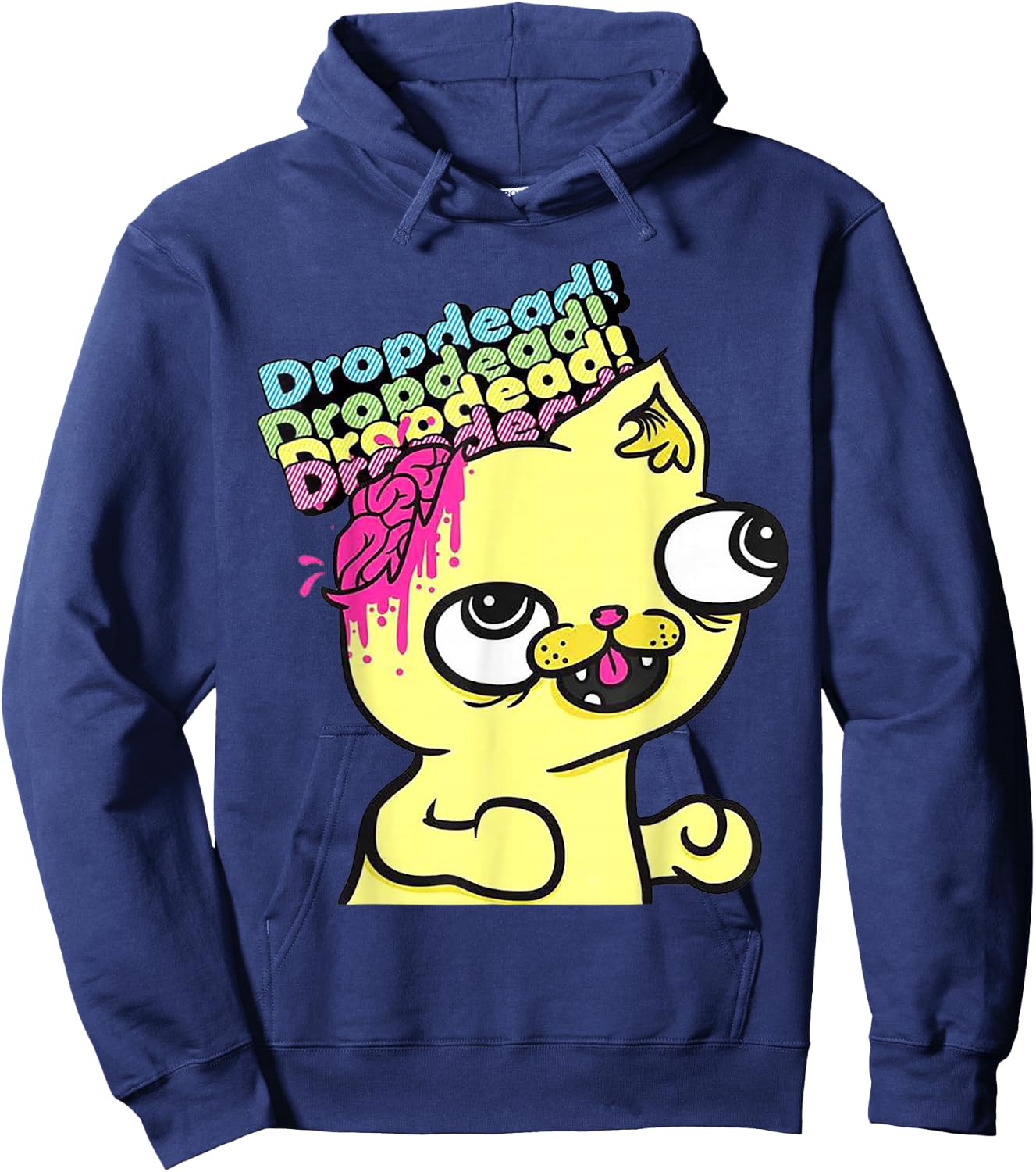 Dropdead Cat Hoodie - Hoodie | Navy