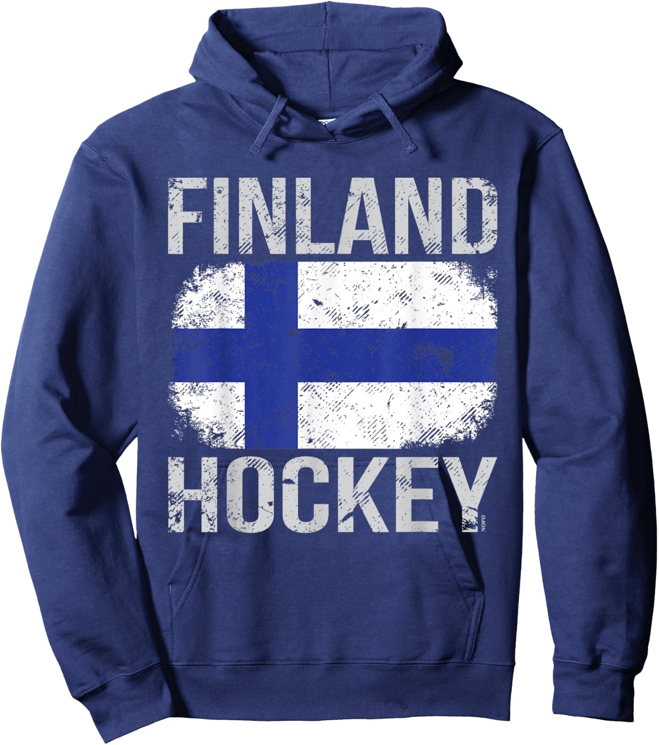 Finland Hockey, Finnish Flag Hoodie - Hoodie | Navy