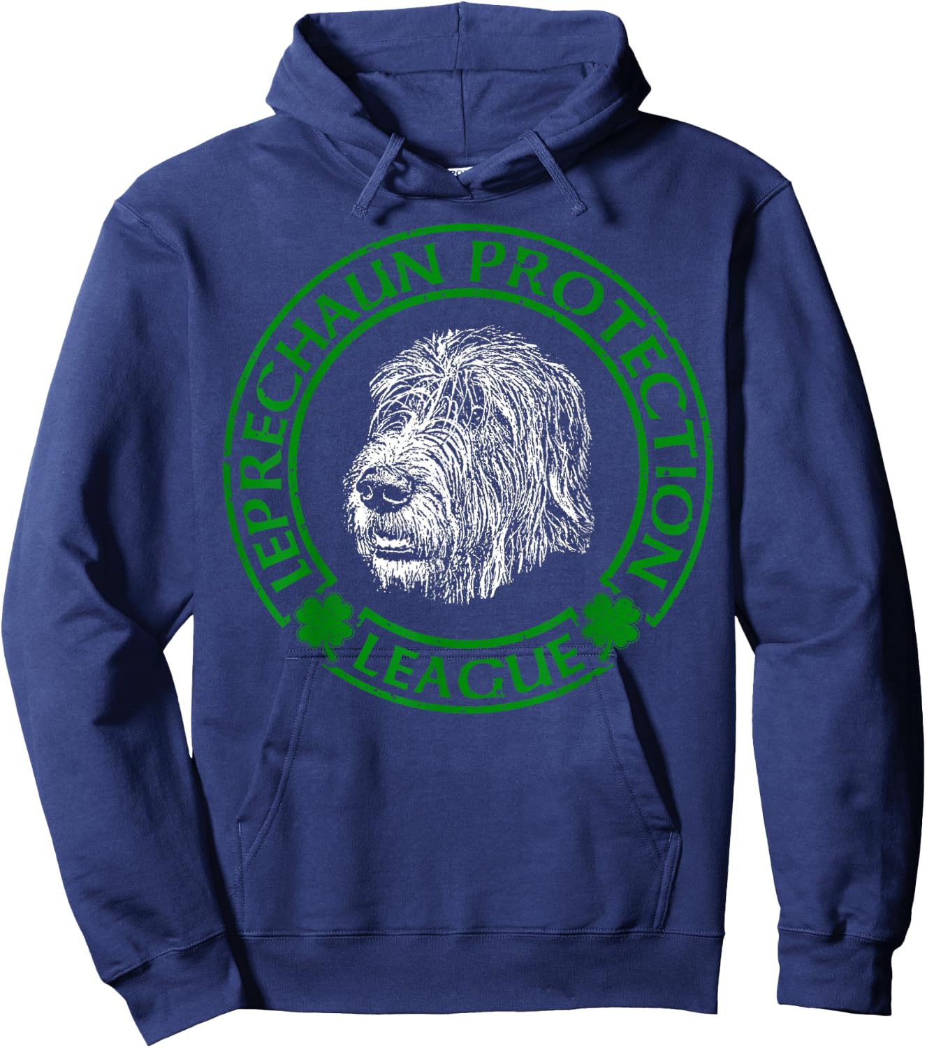 Leprechaun Protection League Irish Wolfhound Hoodie - Hoodie | Navy