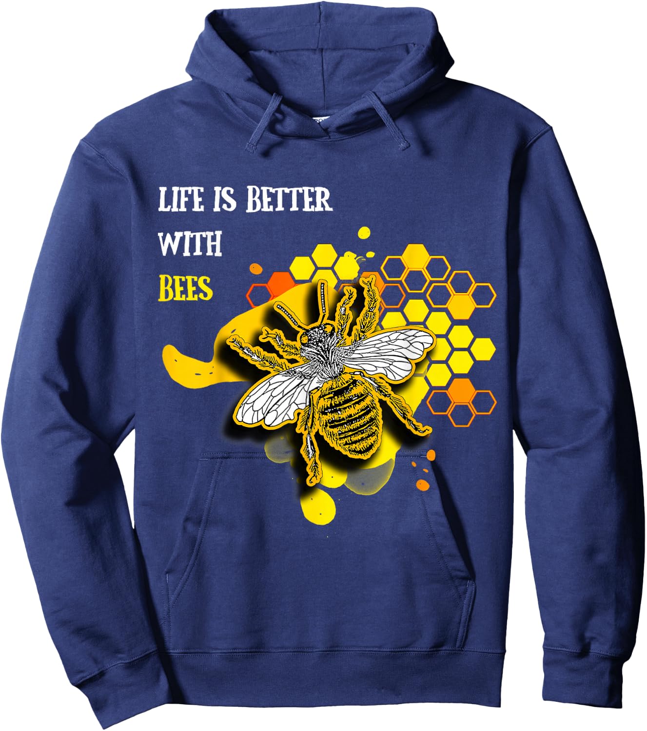 Das Leben ist besser mit Bienen Gift Fun Hoodie - Hoodie | Navy