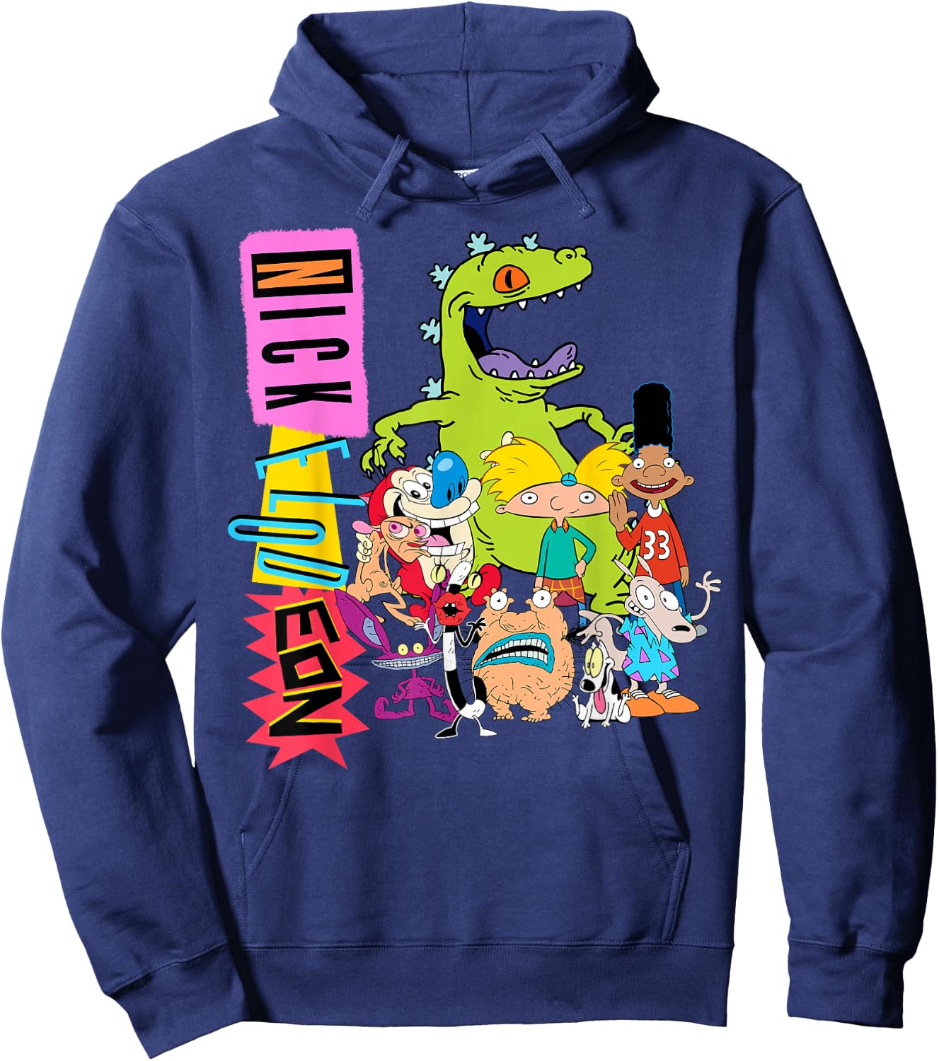 Nickelodeon Throwback Retro Character Hoodie - Hoodie | Navy
