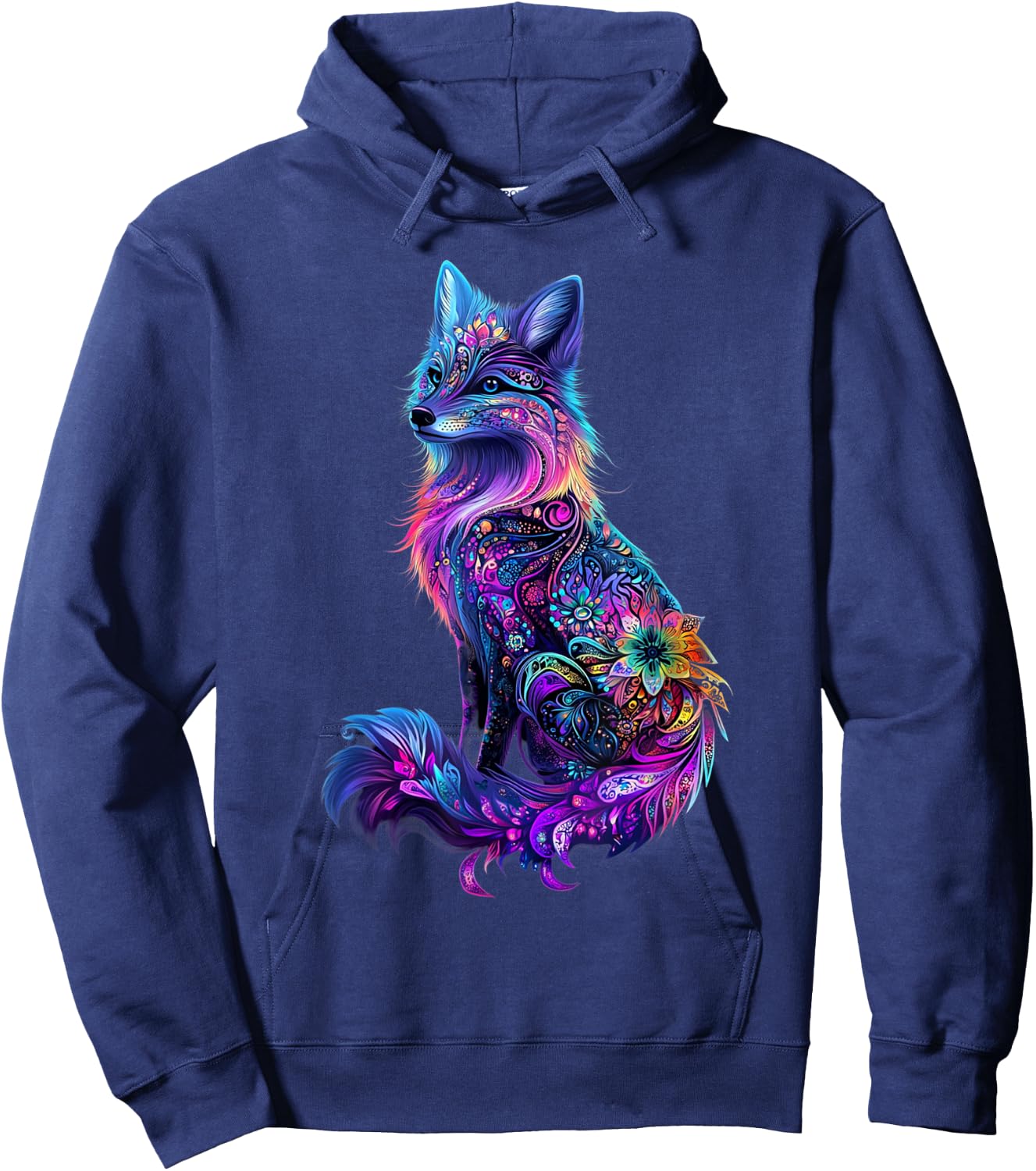 Aesthetic Arctic Fox Graphic Cute Fox Women Girls Hoodie - Hoodie | Navy