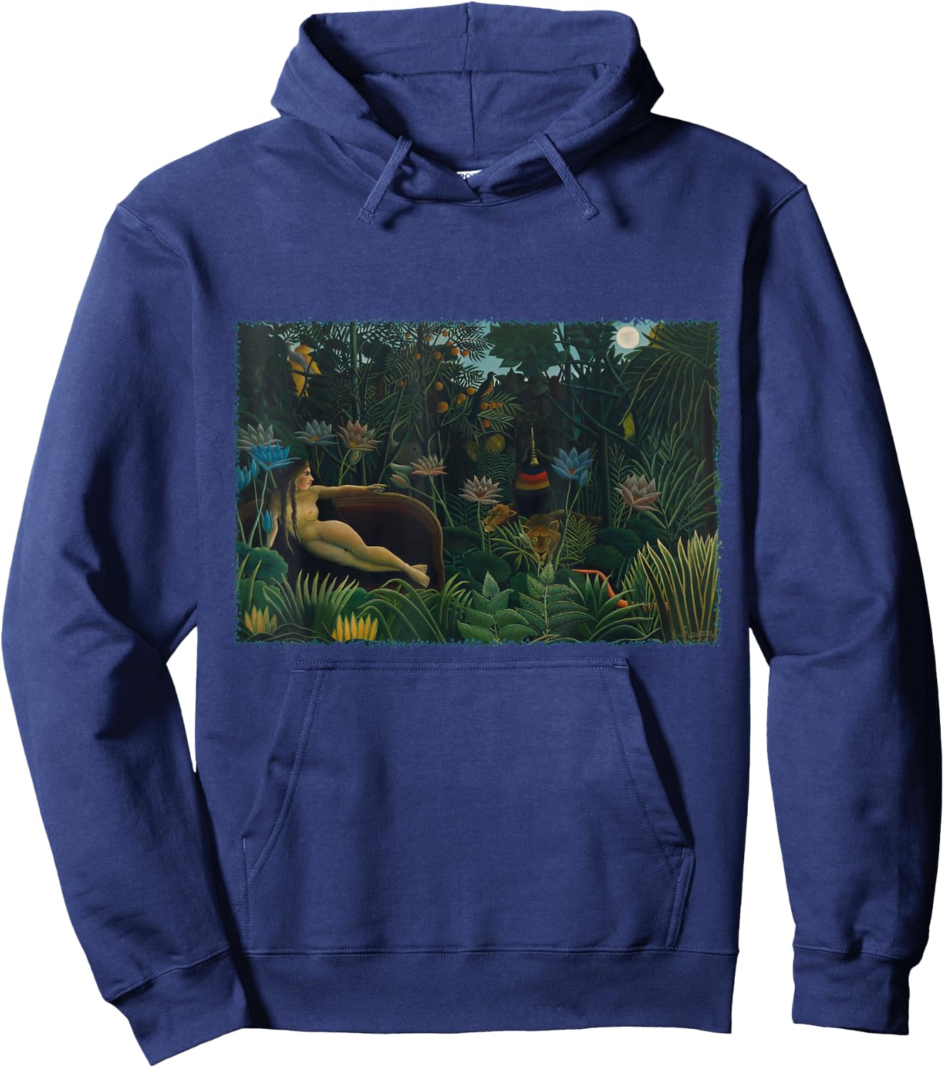 The Dream by Henri Rousseau, Vintage Jungle Art Hoodie - Hoodie | Navy