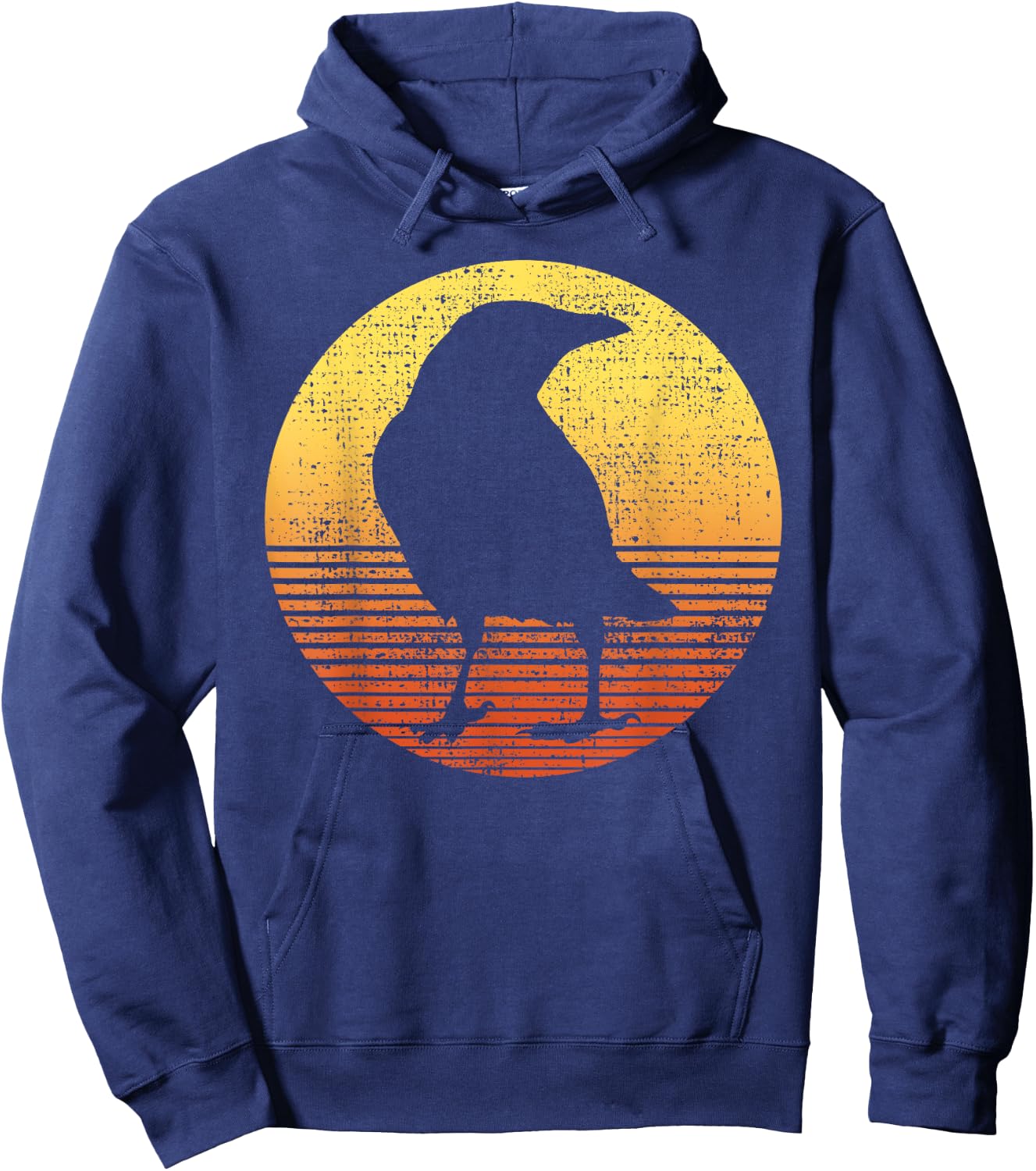 Crow Bird Lover Raven Vintage Hoodie - Hoodie | Navy
