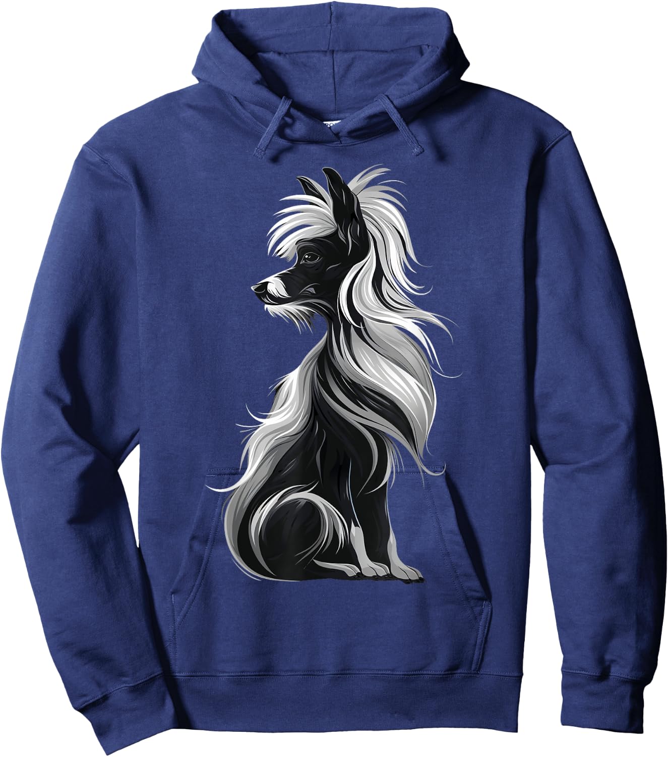 Chinese Crested Dog Dark Painting Hoodie - Hoodie | Navy