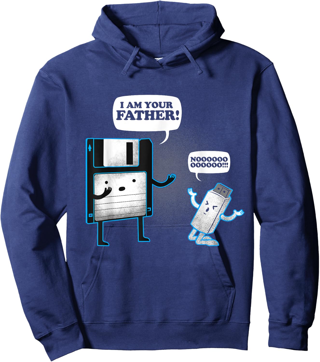 "I am your father" Floppy Disk & USB funny shirt Hoodie - Hoodie | Navy