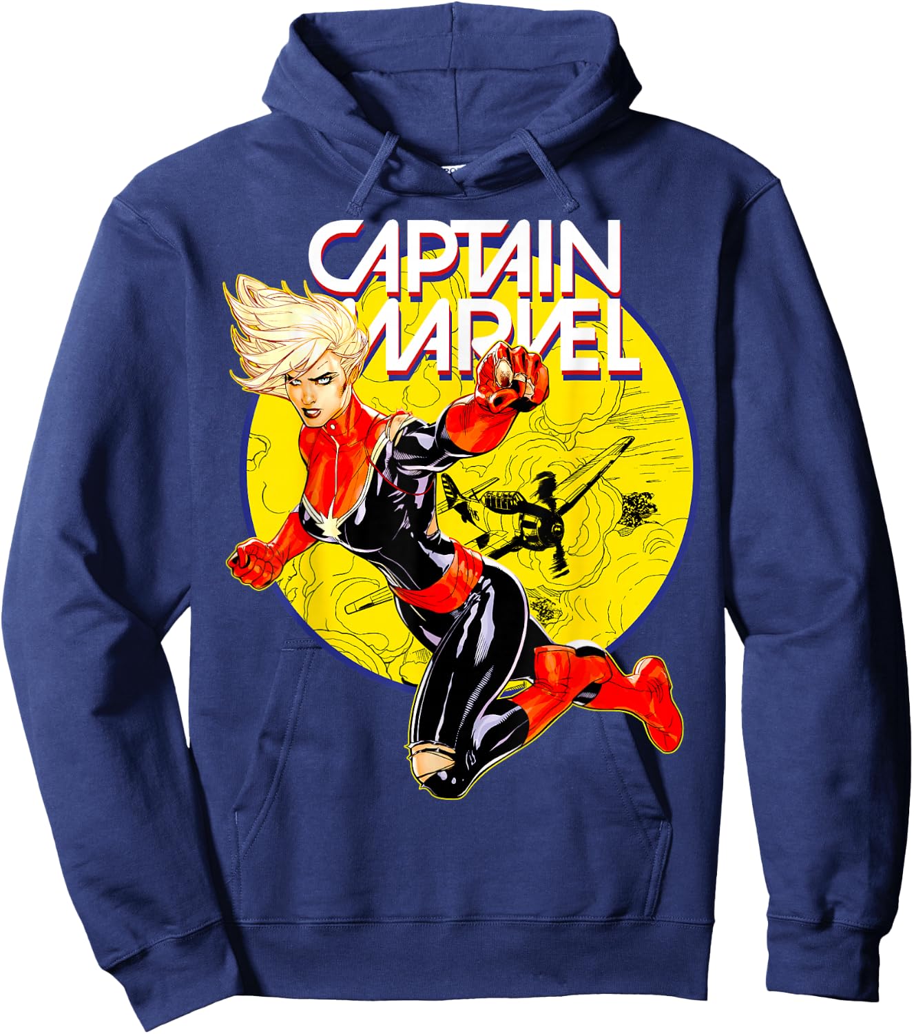 Marvel Captain Marvel Earth's Mightiest Hero Graphic Hoodie - Hoodie | Navy