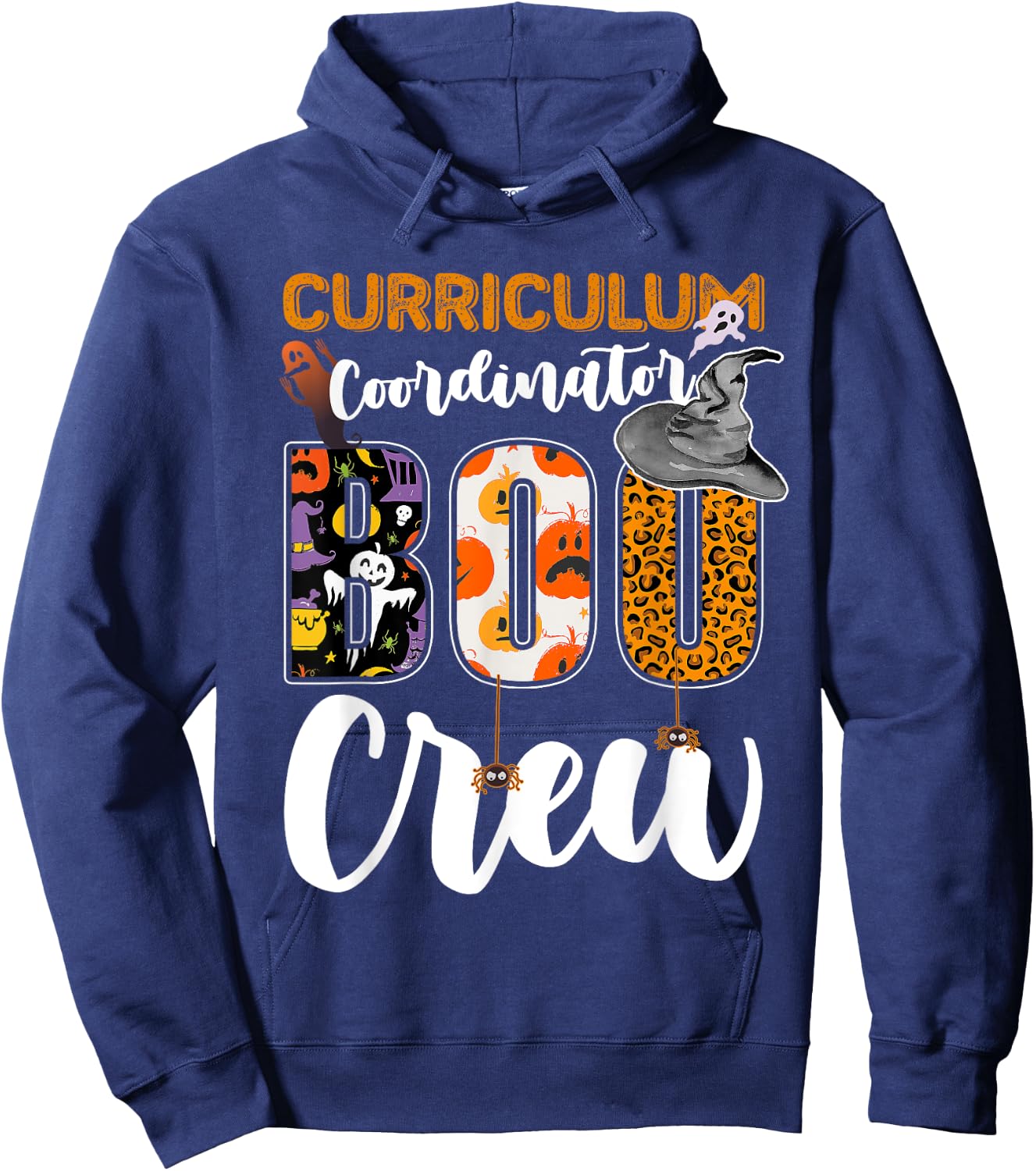 Curriculum Coordinator Boo Crew Halloween Matching Hoodie - Hoodie | Navy